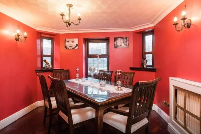 Dining area in Ty Mynydd Lodge