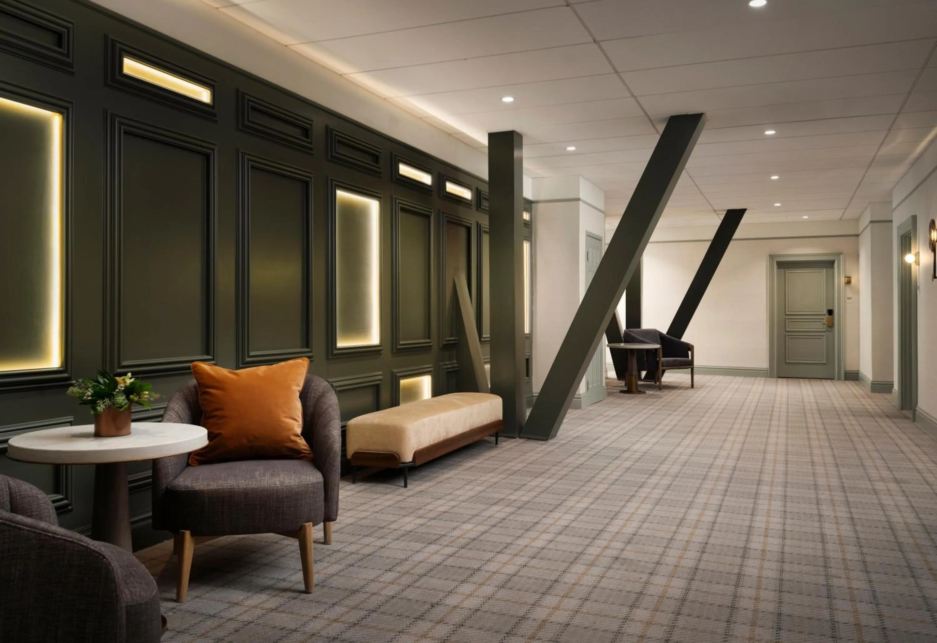 Seating area in The Union Station Nashville Yards, Autograph Collection