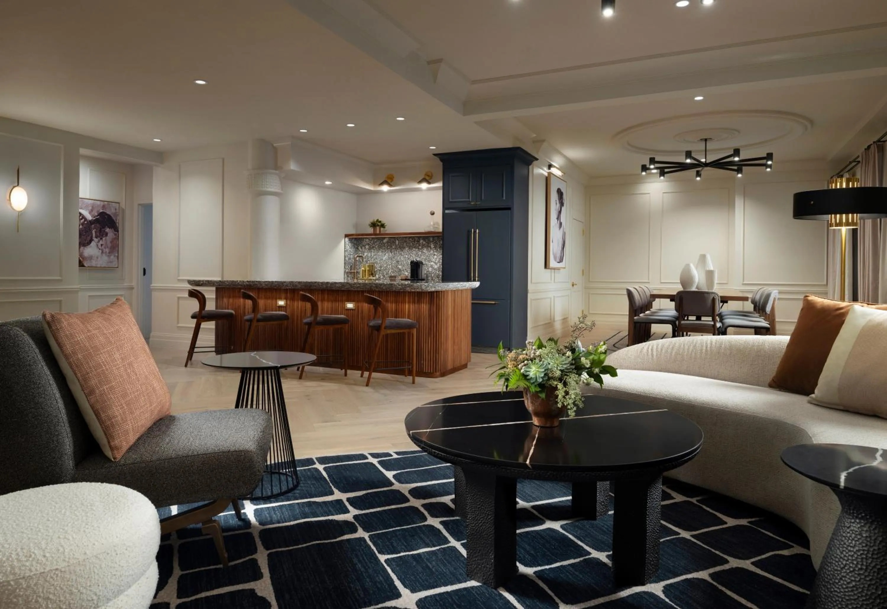 Living room in The Union Station Nashville Yards, Autograph Collection