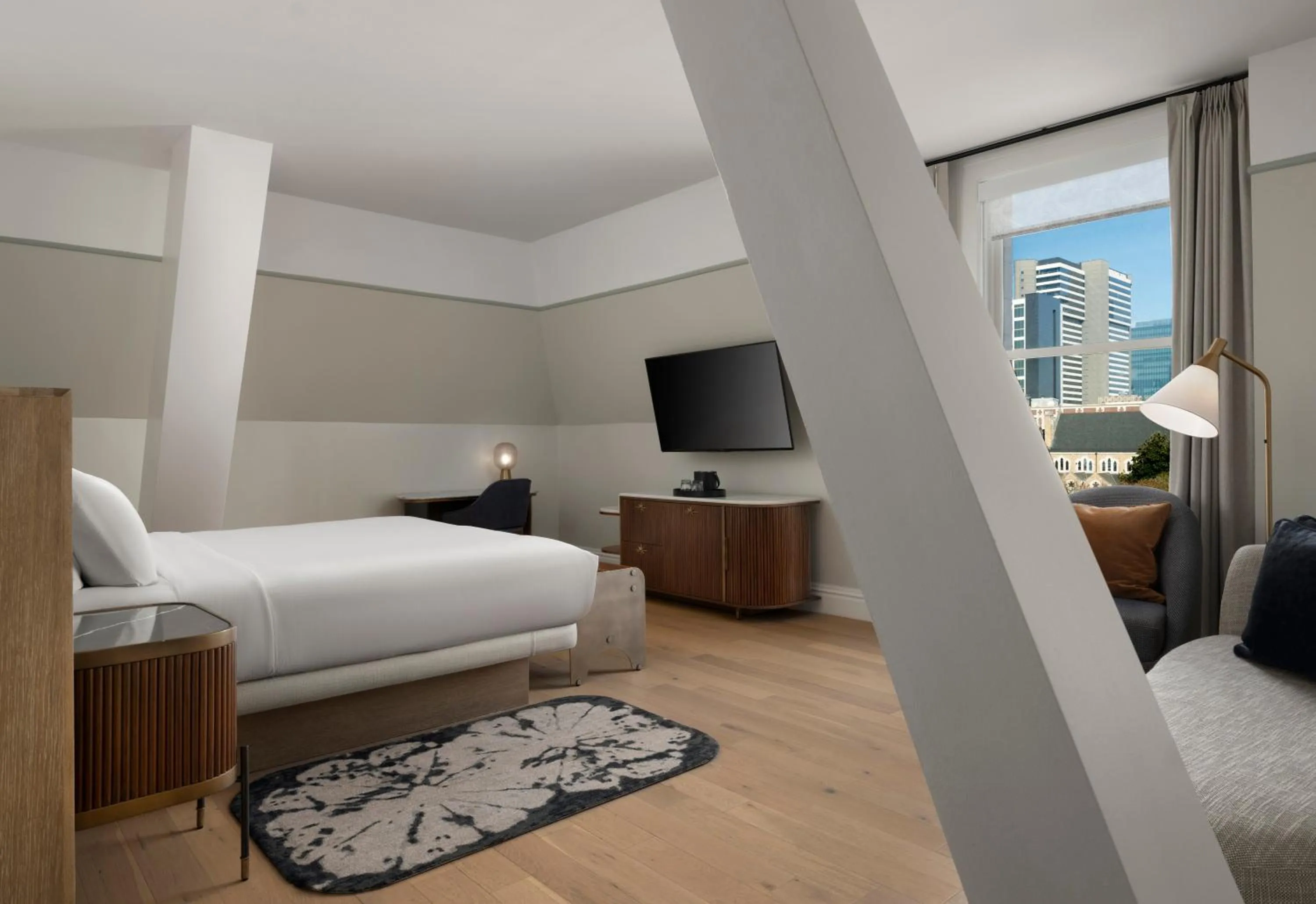 Bedroom, Bed in The Union Station Nashville Yards, Autograph Collection