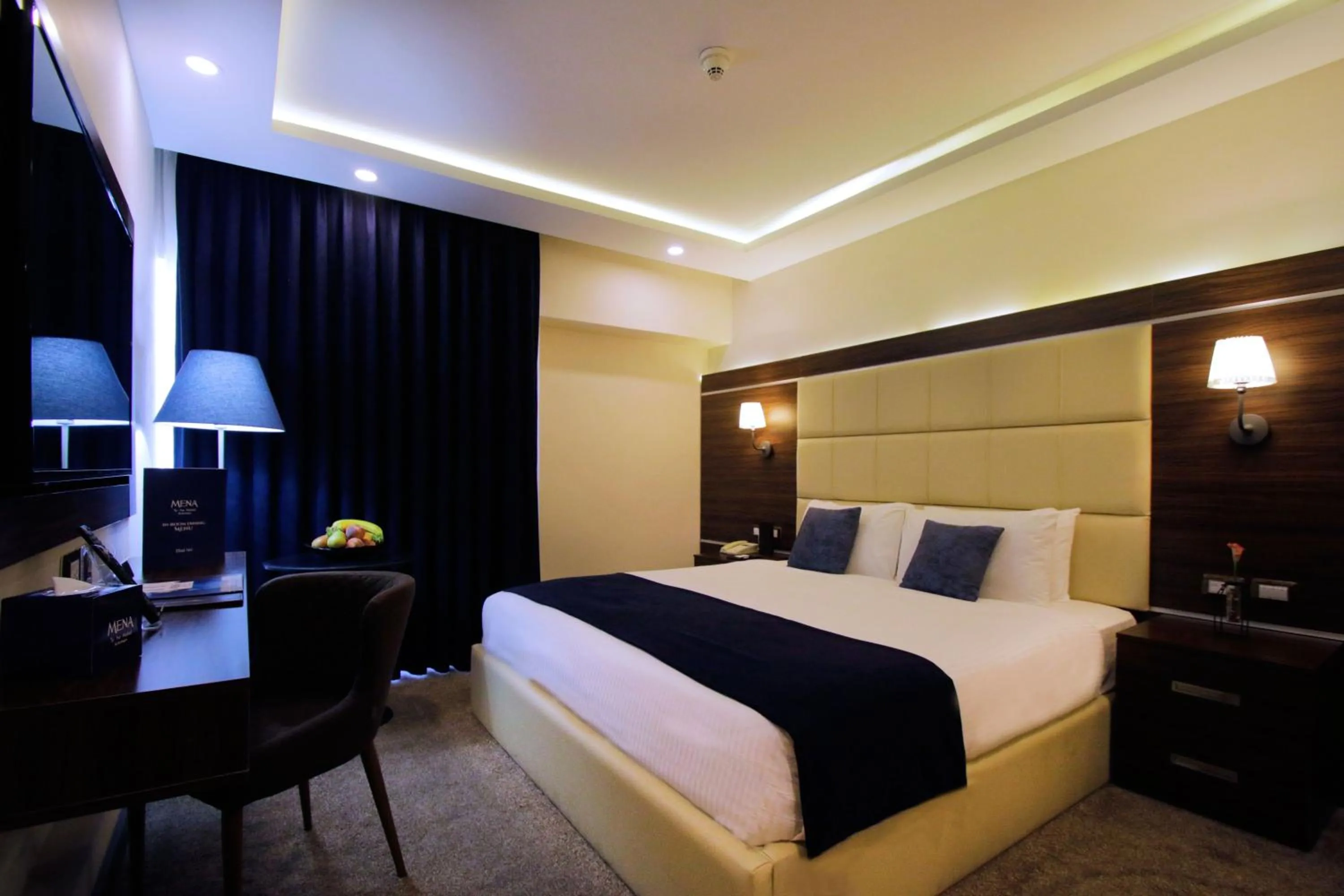 Bed in MENA Tyche Hotel Amman