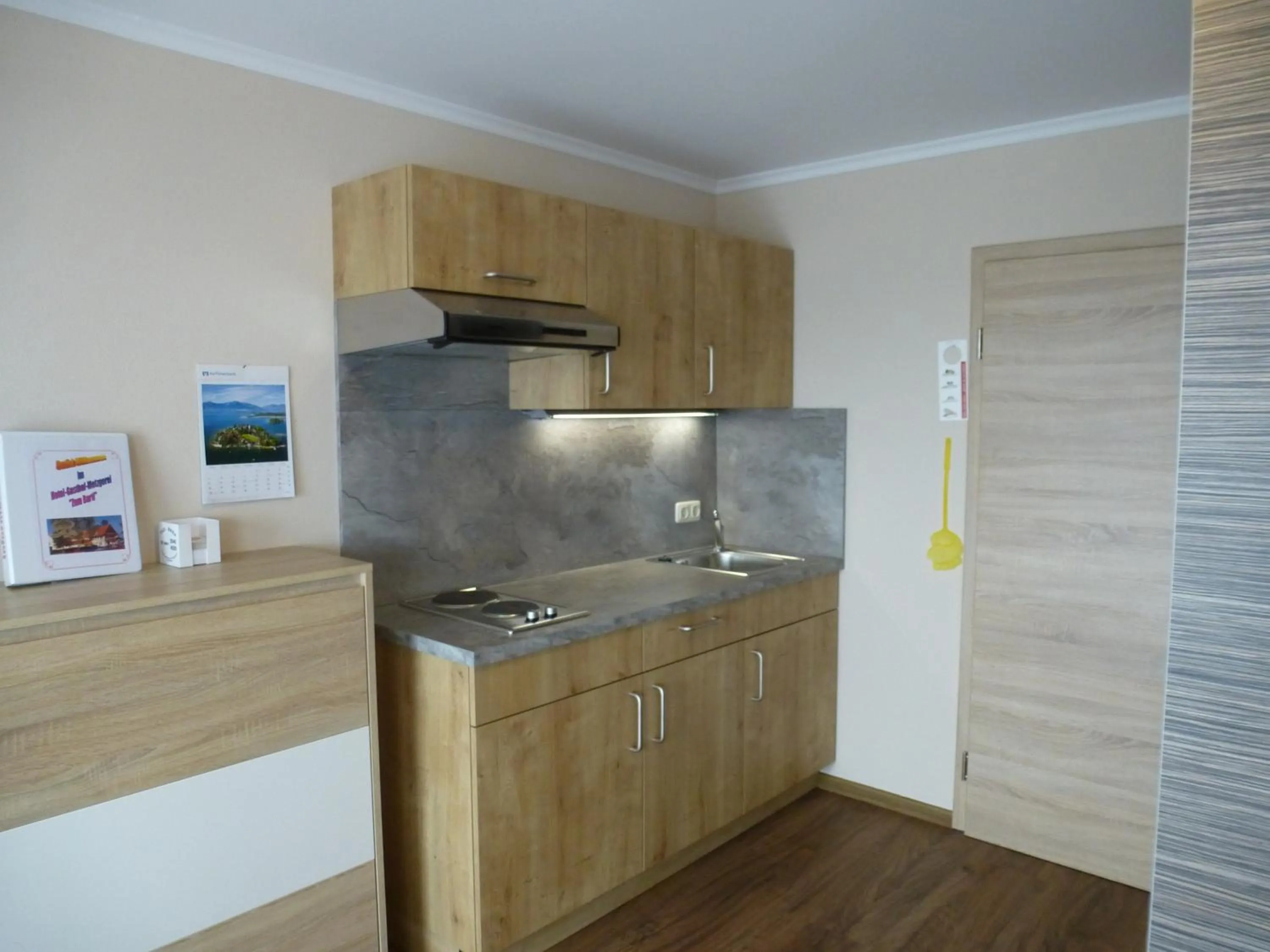 Kitchen or kitchenette in Hotel-Gasthof "Zum Bartl"