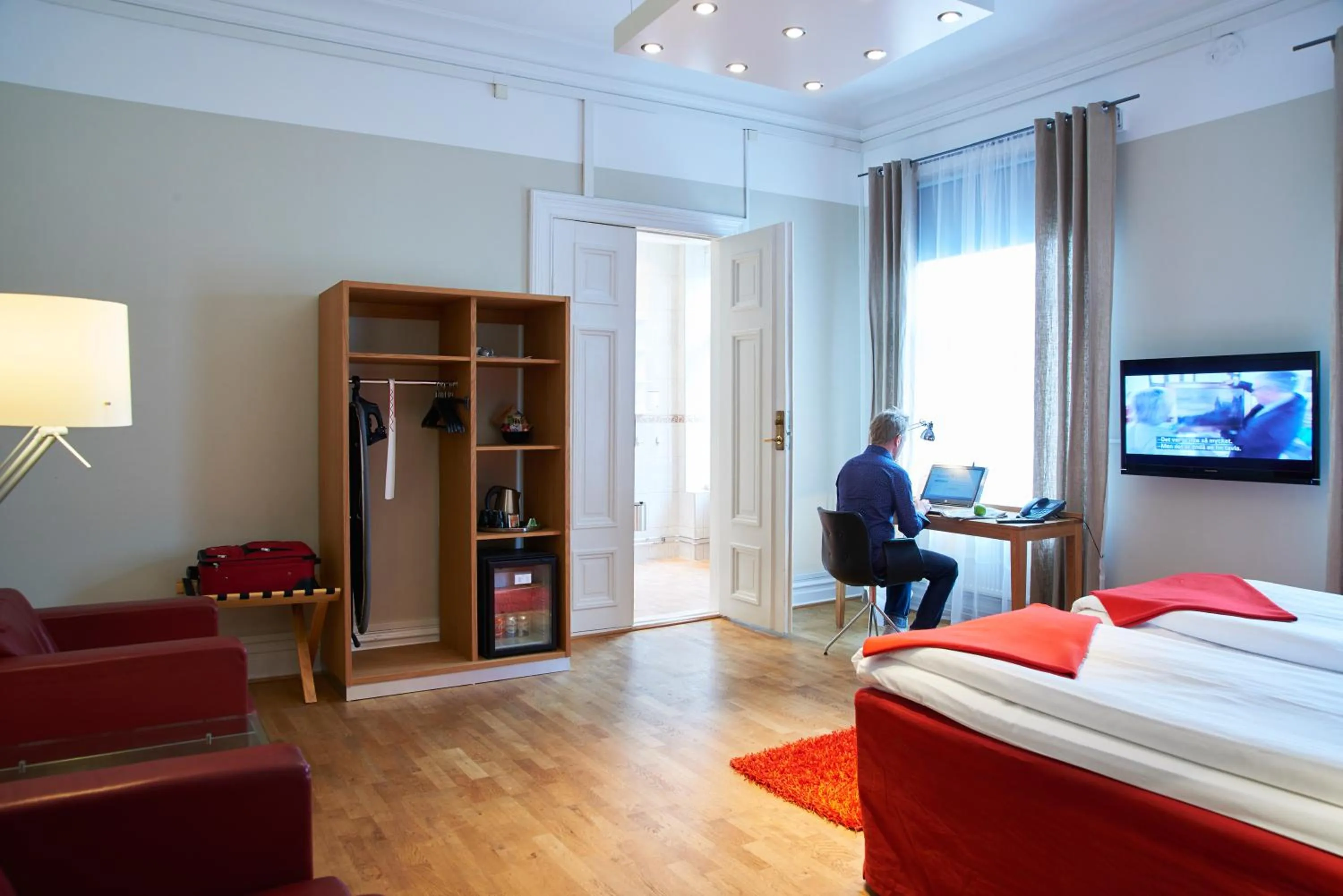 Bedroom, Bed in Hotell Stadsparken