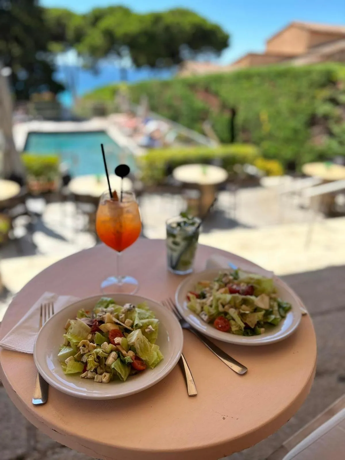 Patio in Hôtel La Pinède
