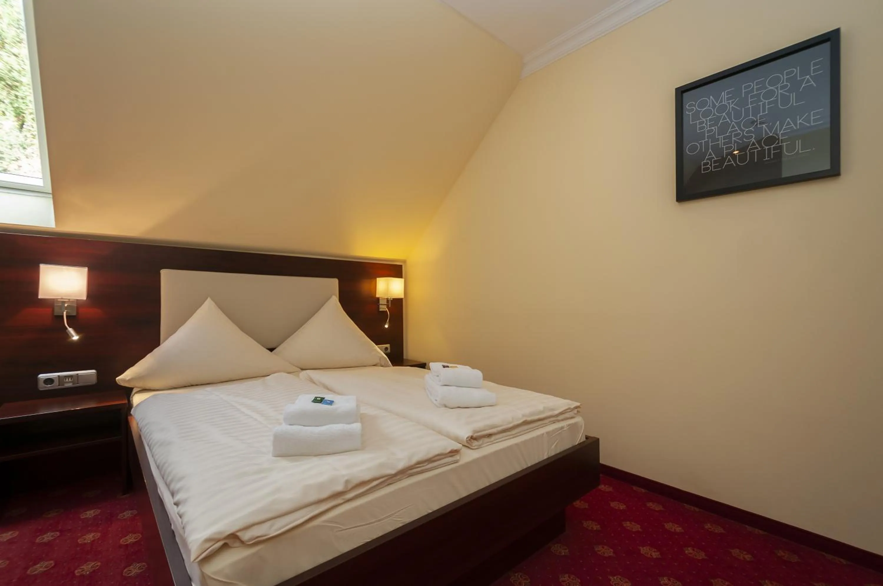 Photo of the whole room, Bed in Hotel Grüne Tanne