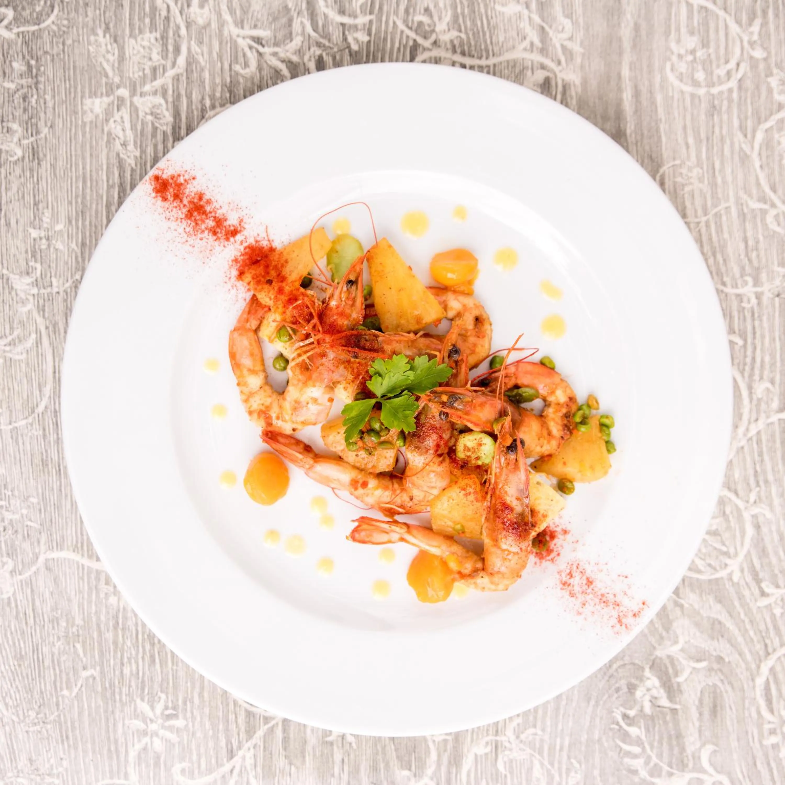 Food close-up in Logis Hôtel Restaurant des Châteaux