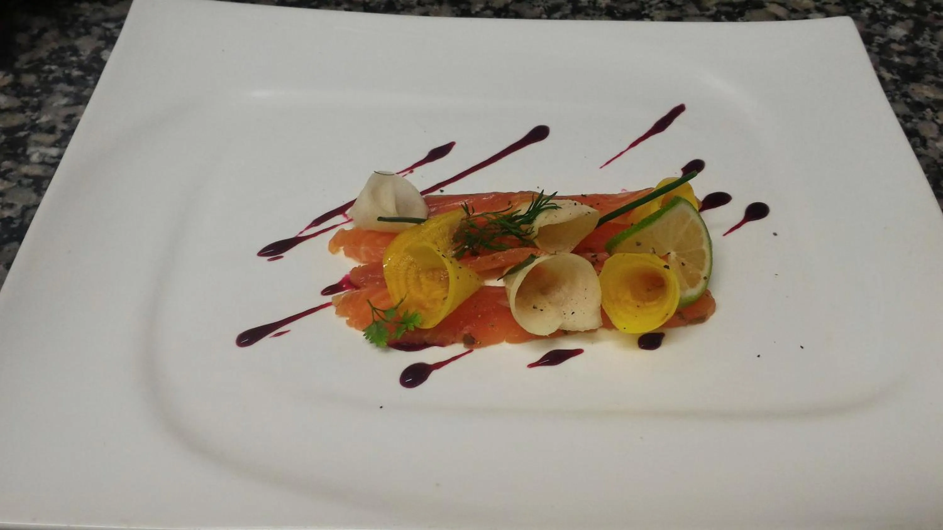 Food close-up in Logis Hôtel Restaurant des Châteaux