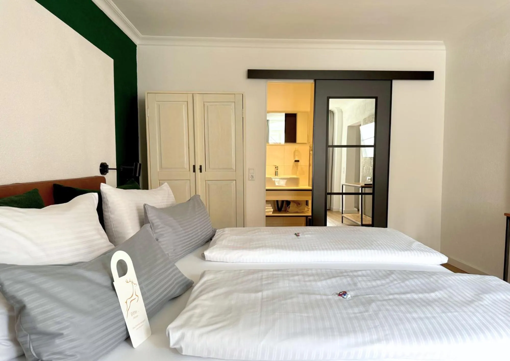 Photo of the whole room, Bed in Hotel Goldener Hirsch