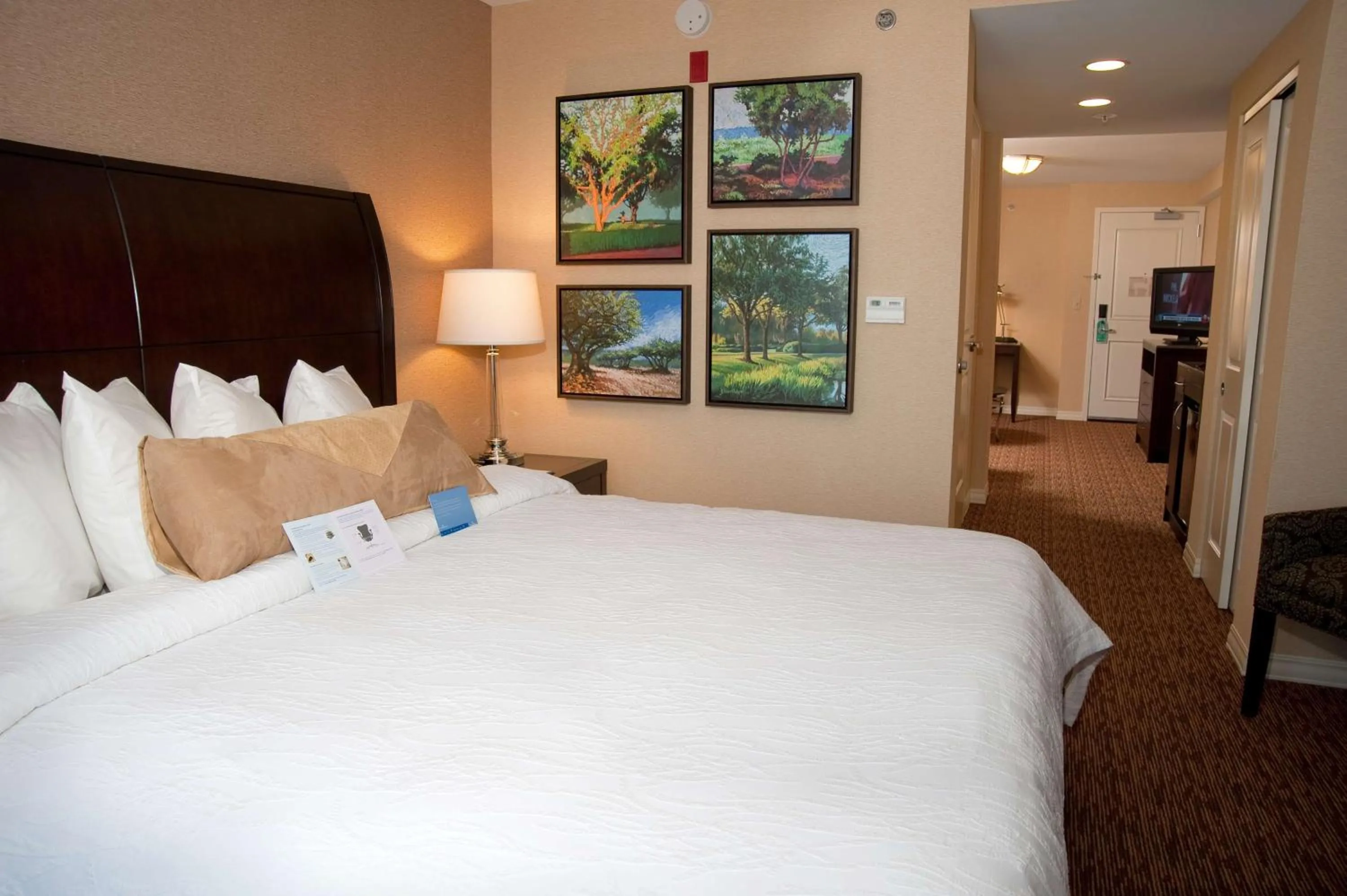 Bed in Hilton Garden Inn St. Louis Airport