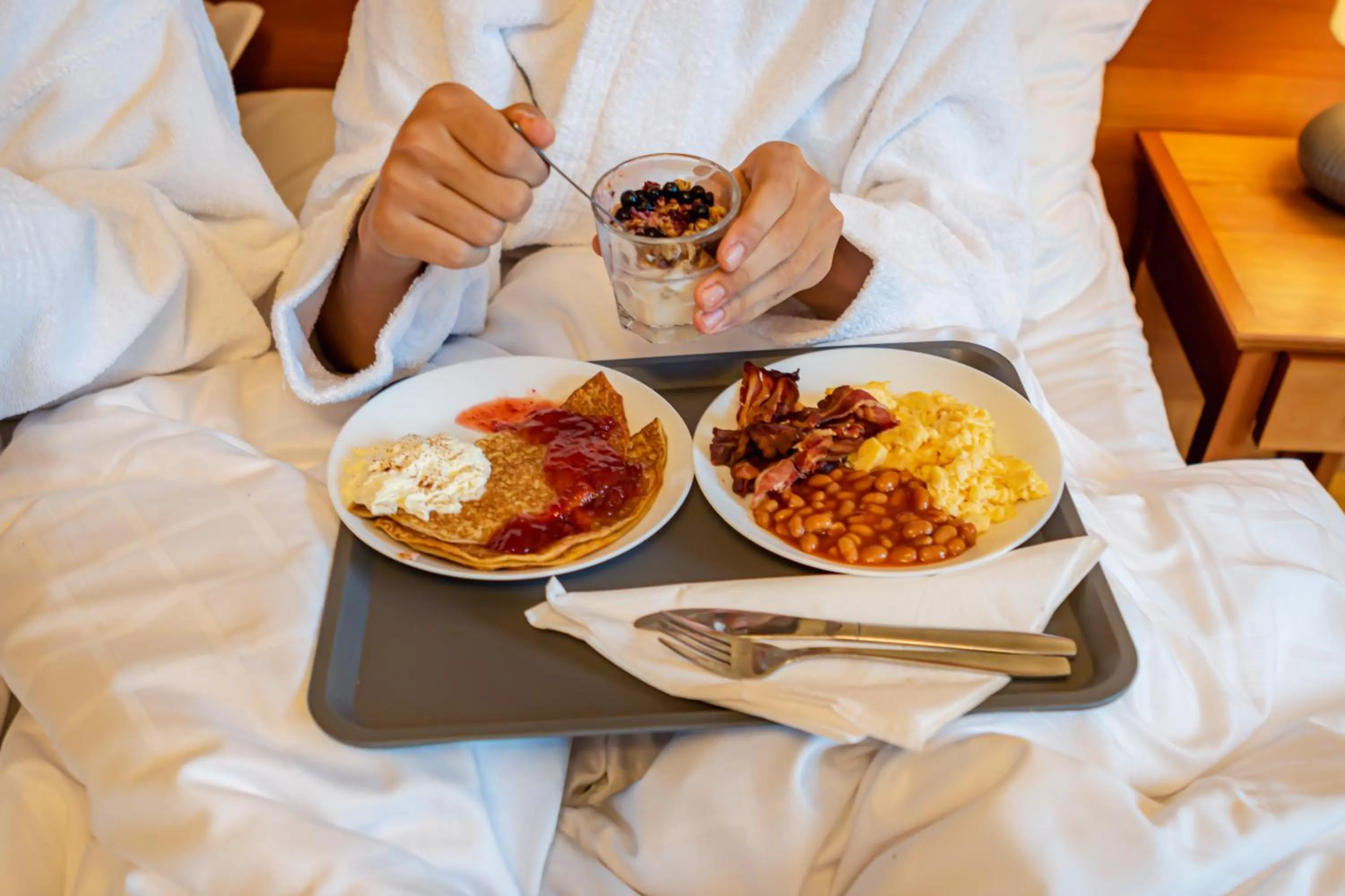 Breakfast, Bed in First Hotel Jörgen Kock