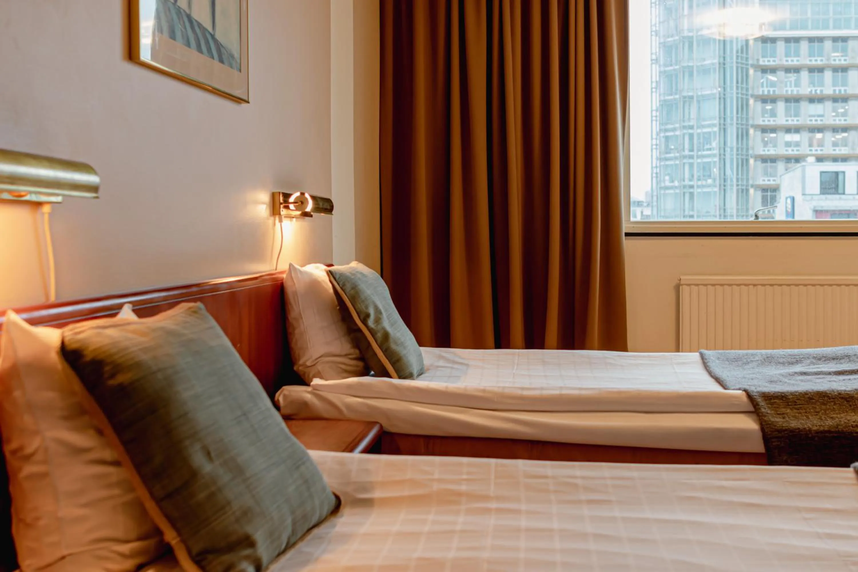 Bed in First Hotel Jörgen Kock