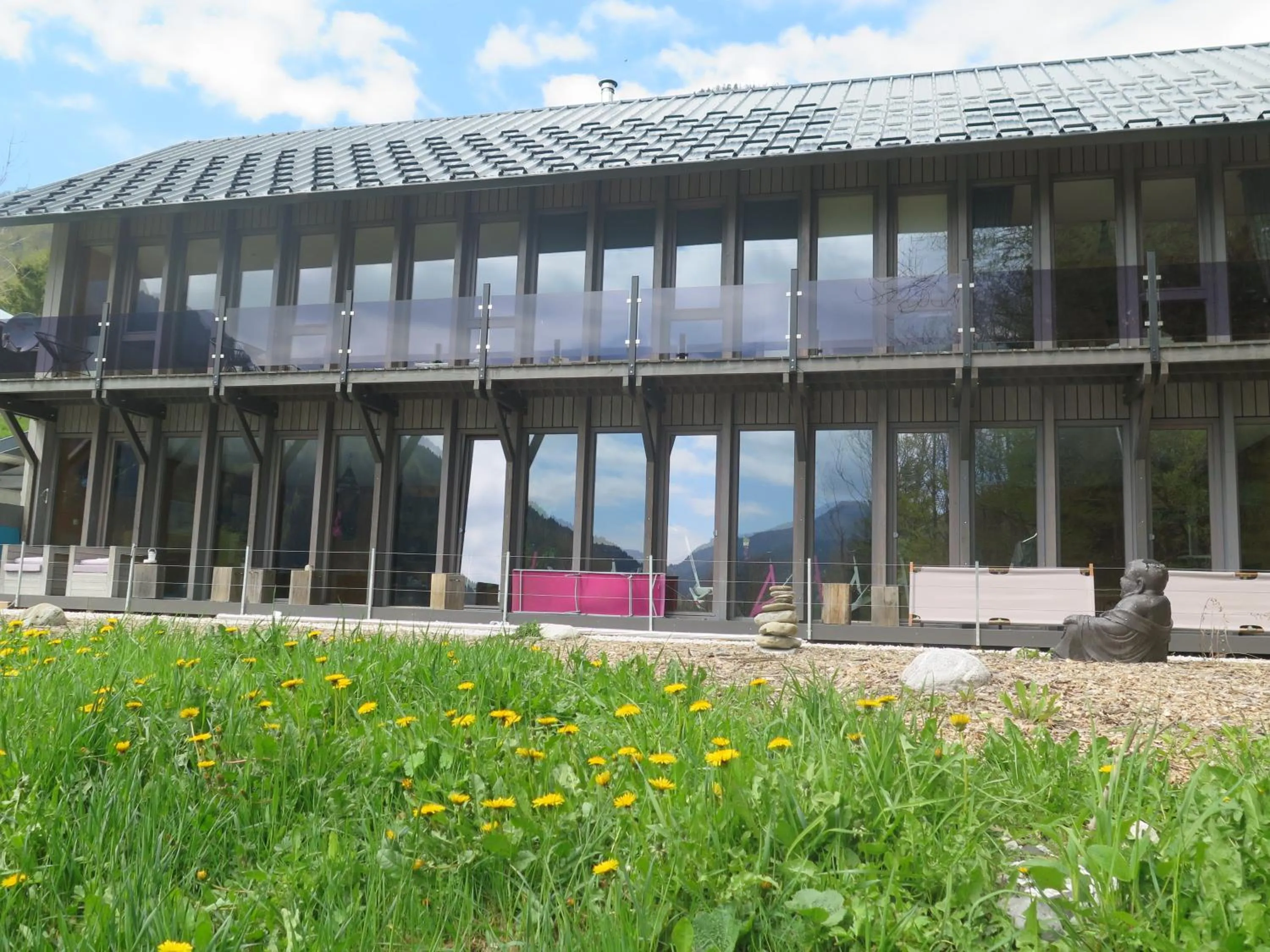 Spring in Le Chalet Du Blanc Spa yoga