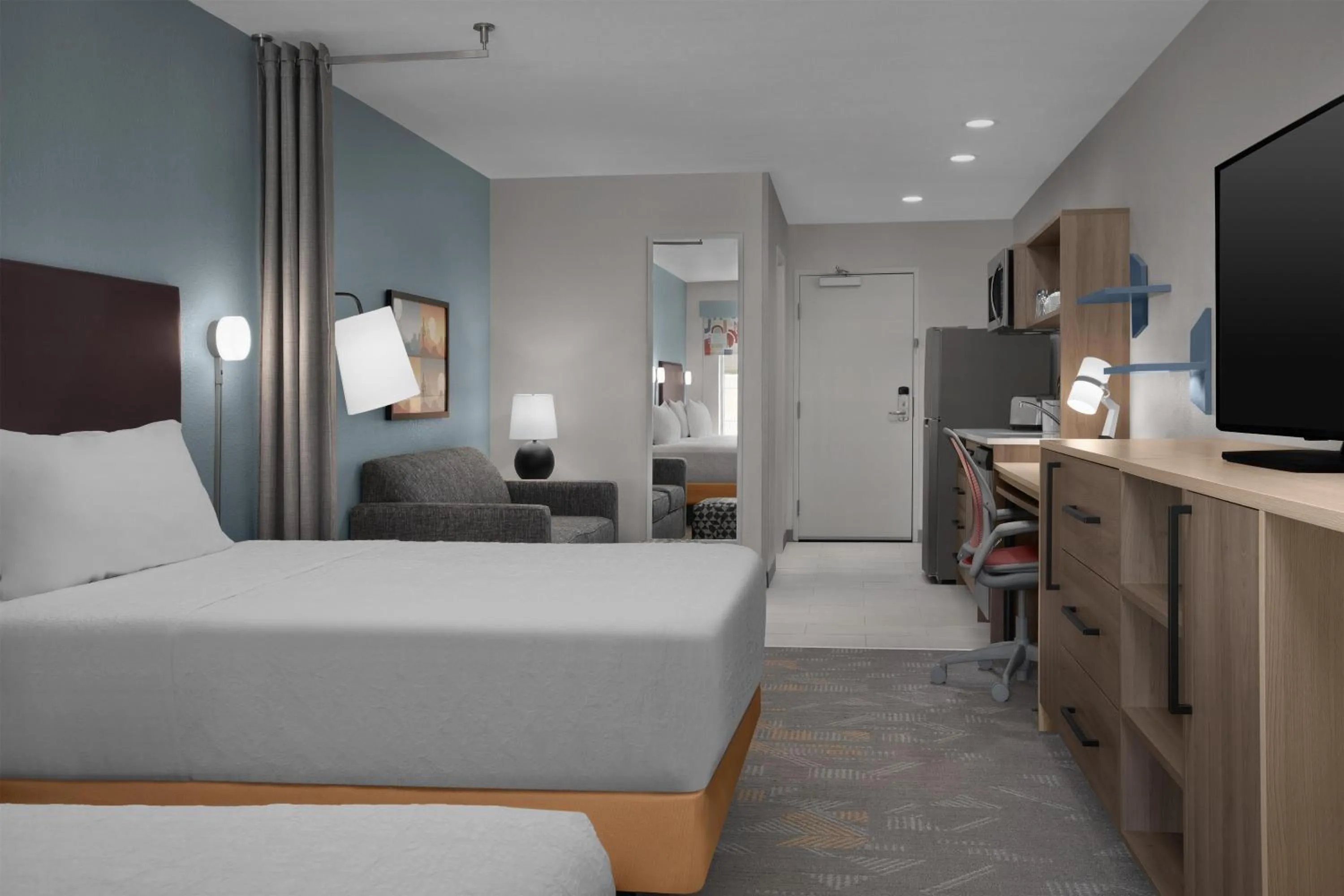 Living room, Bed in Home2 Suites by Hilton Scottsdale Old Town