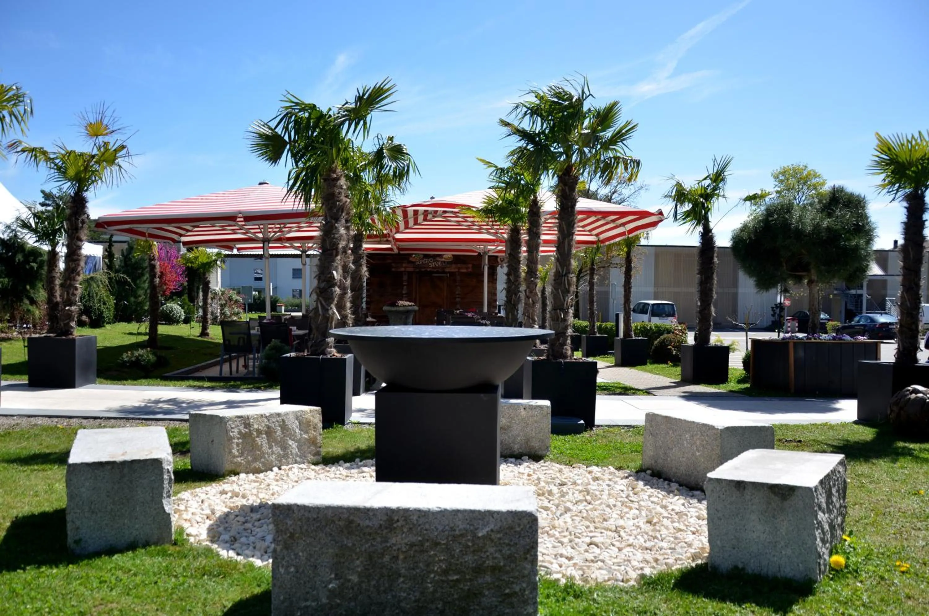 Garden view in Hotel Egerkingen, idealer Zwischenstopp