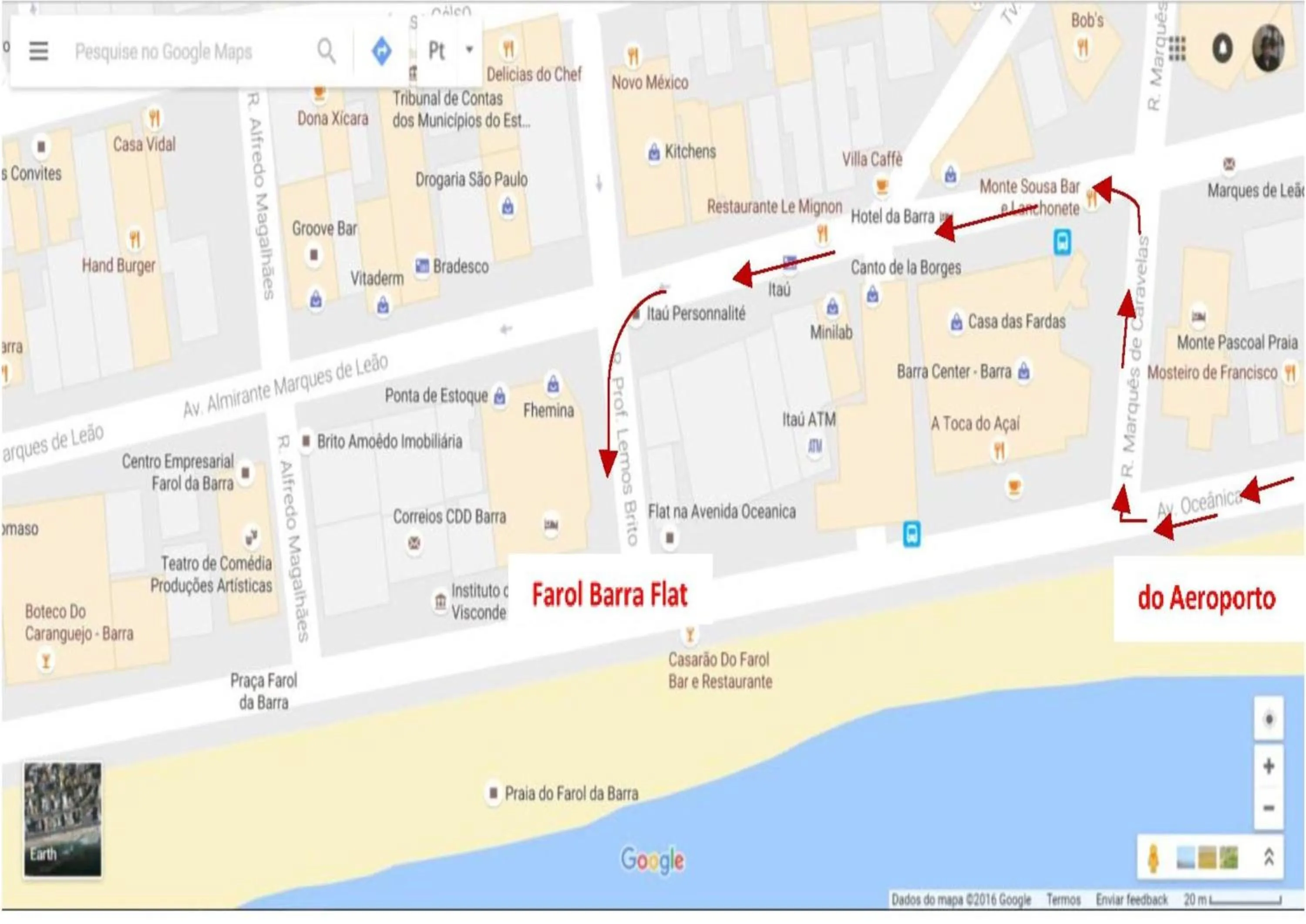 Text overlay in Farol Barra Flat