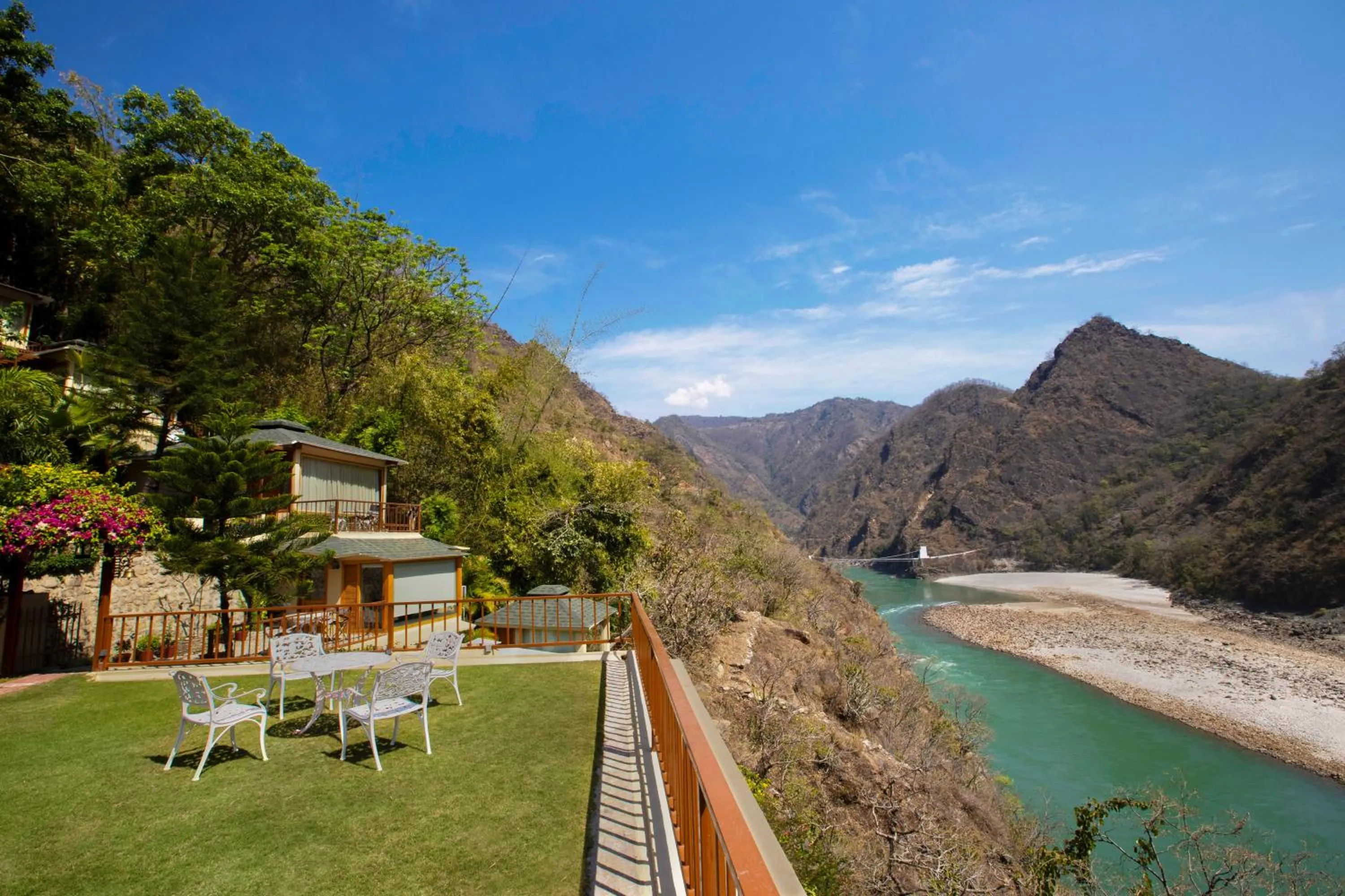 Natural landscape in Raga on the Ganges, Rishikesh