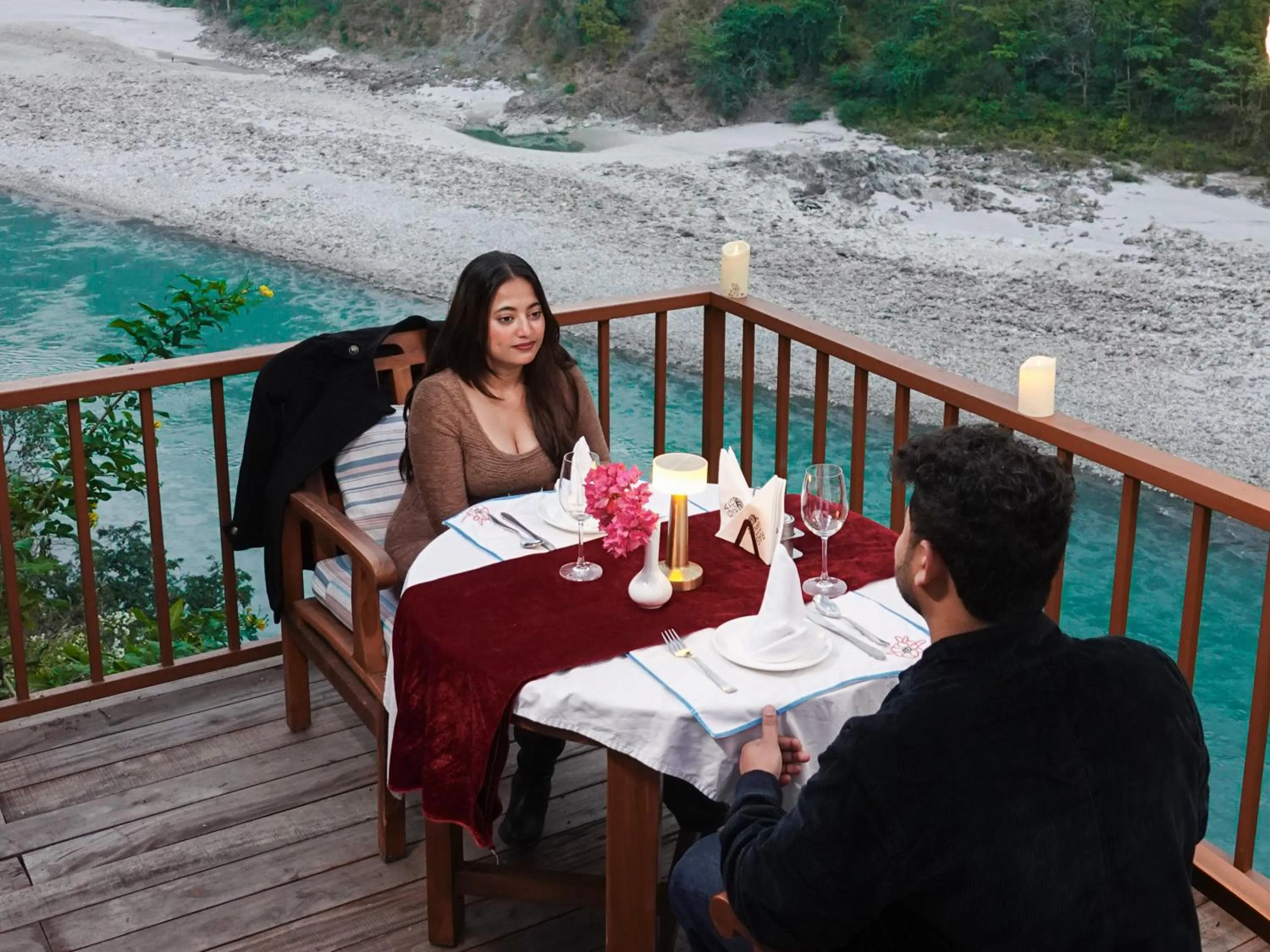 Dinner in Raga on the Ganges, Rishikesh