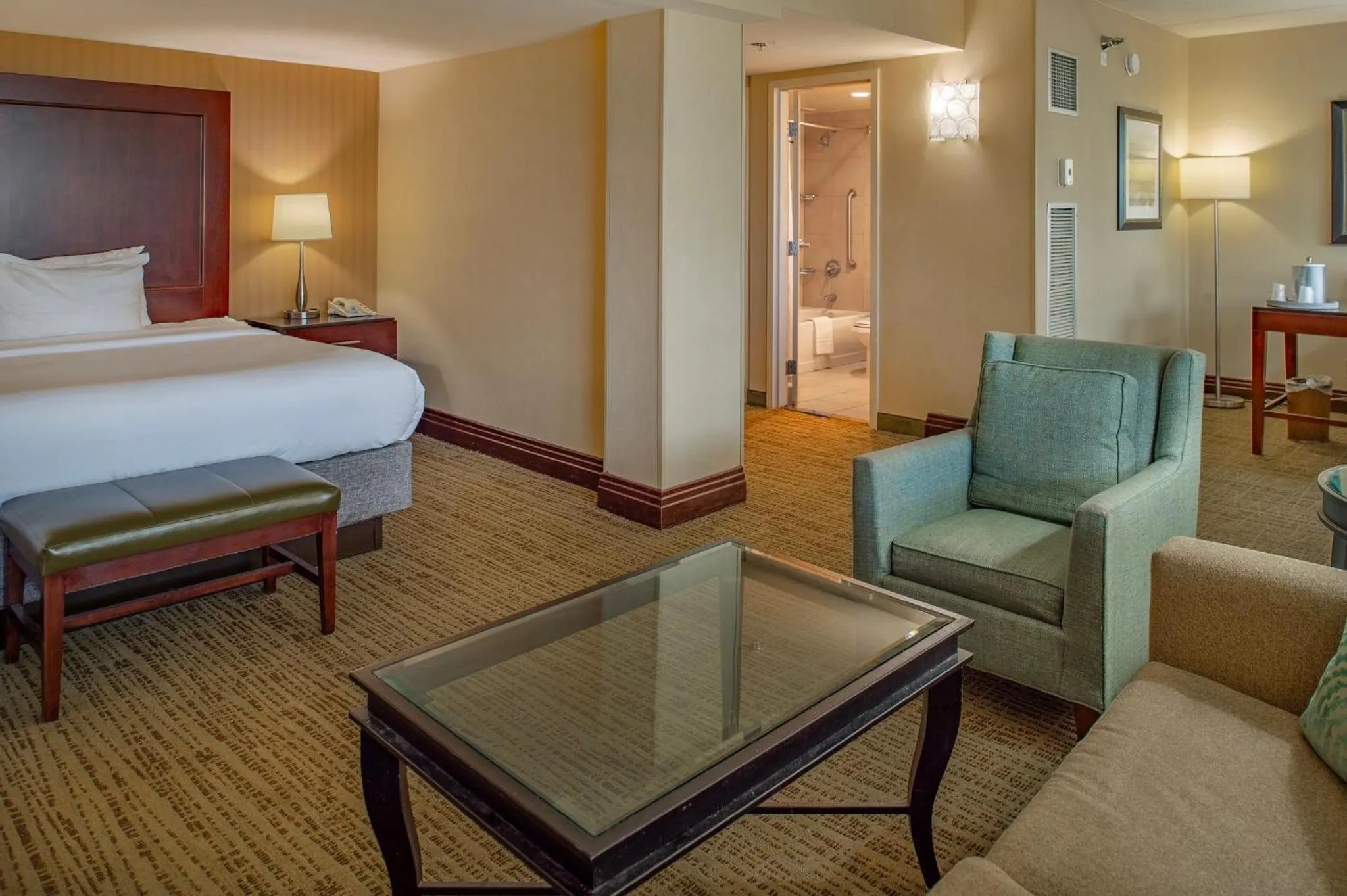 Photo of the whole room, Bed in Crowne Plaza Hotel St. Louis Airport by IHG