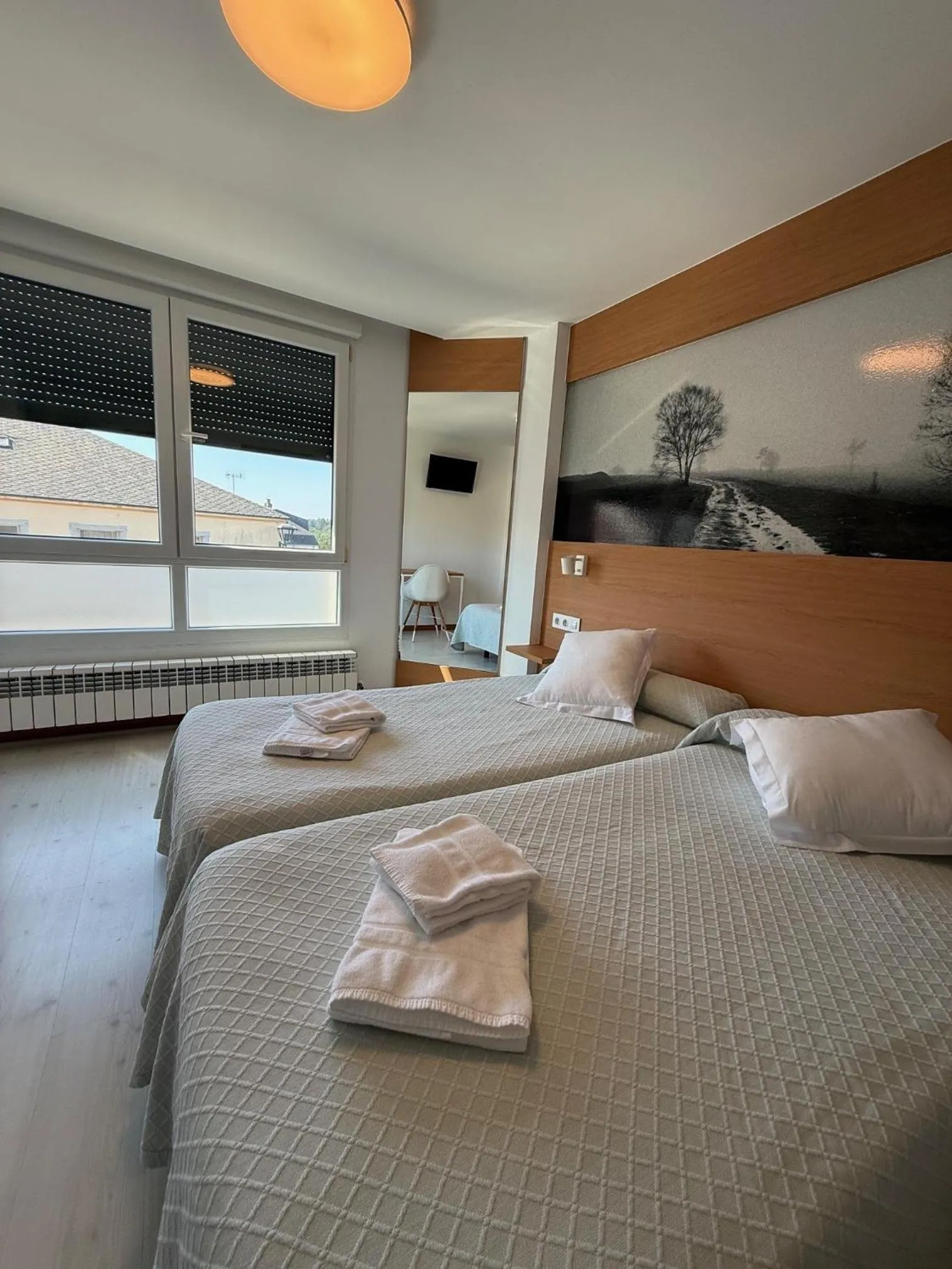 Bed in Pension Restaurante Casa Camiño