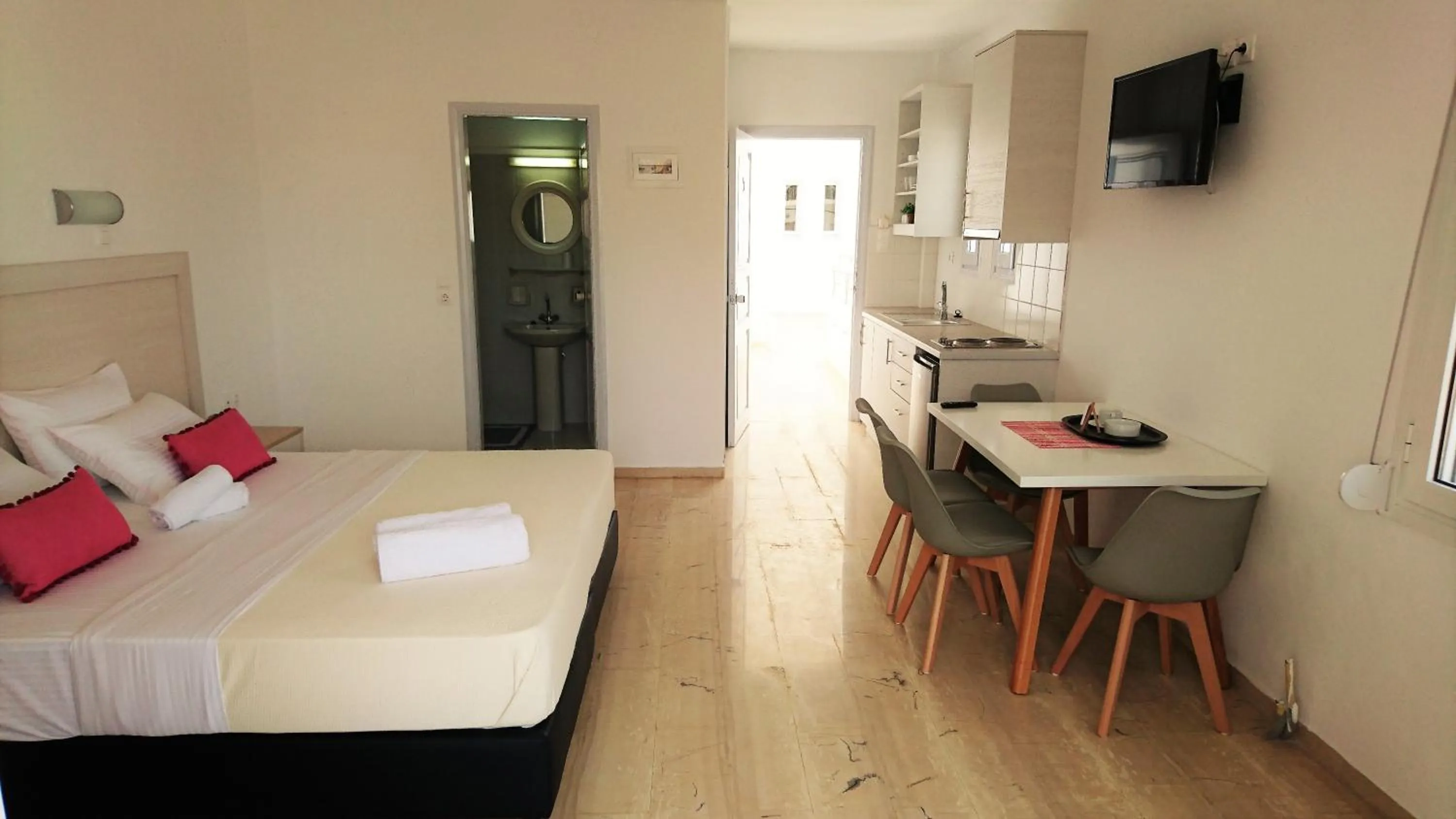 Kitchen or kitchenette, Bed in Crown Apartments