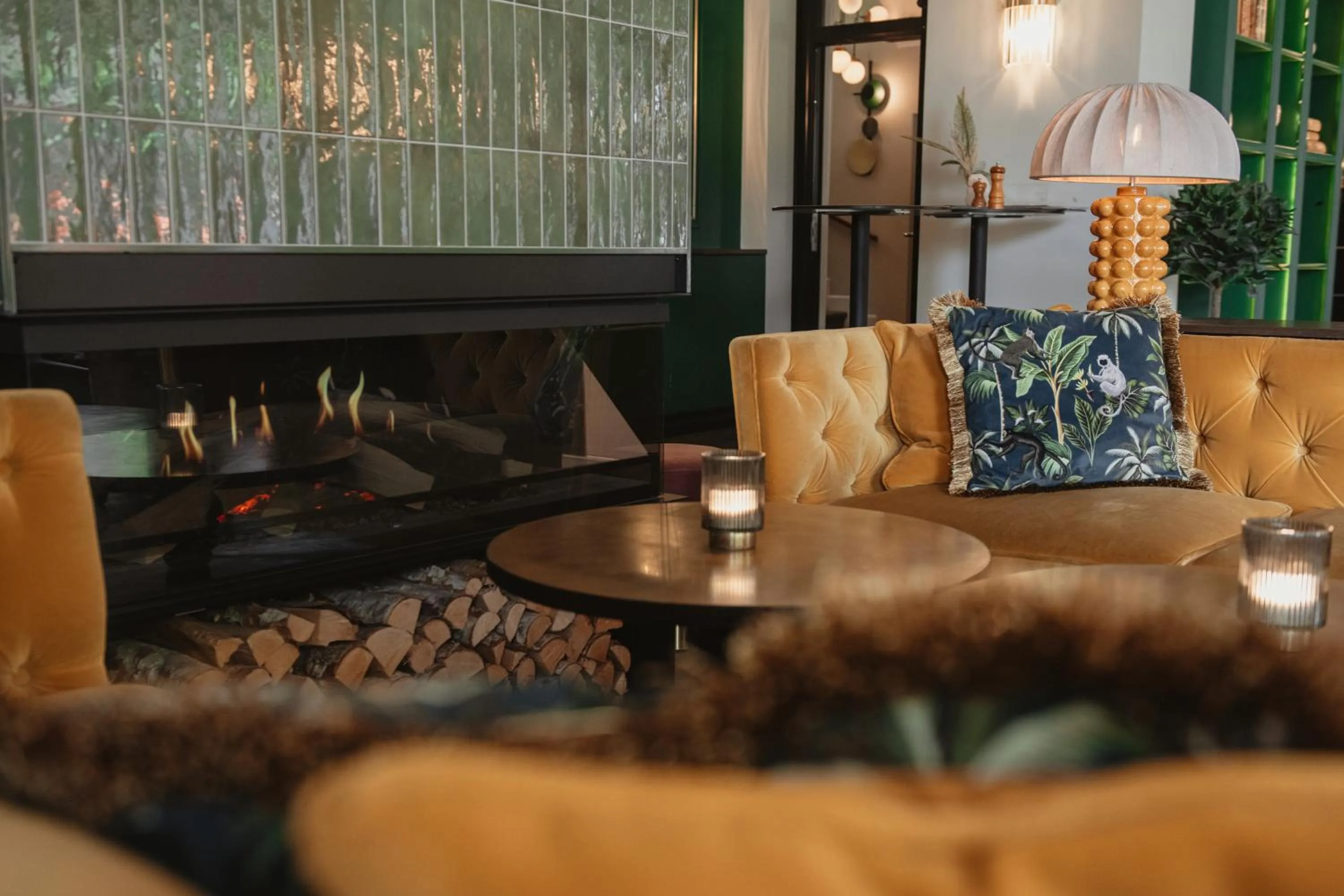 fireplace in Home Hotel Drott