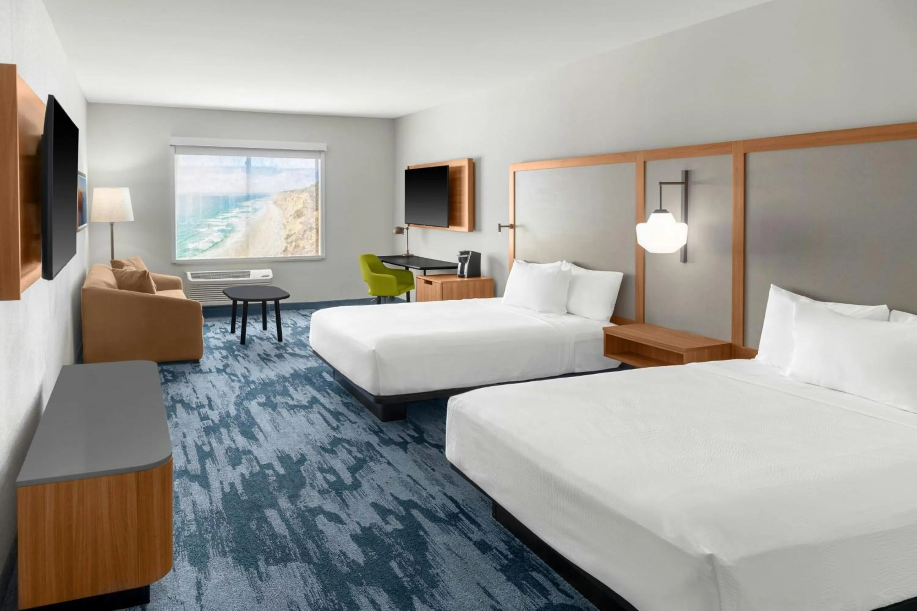 Bedroom, Bed in Fairfield by Marriott Inn & Suites San Francisco Pacifica