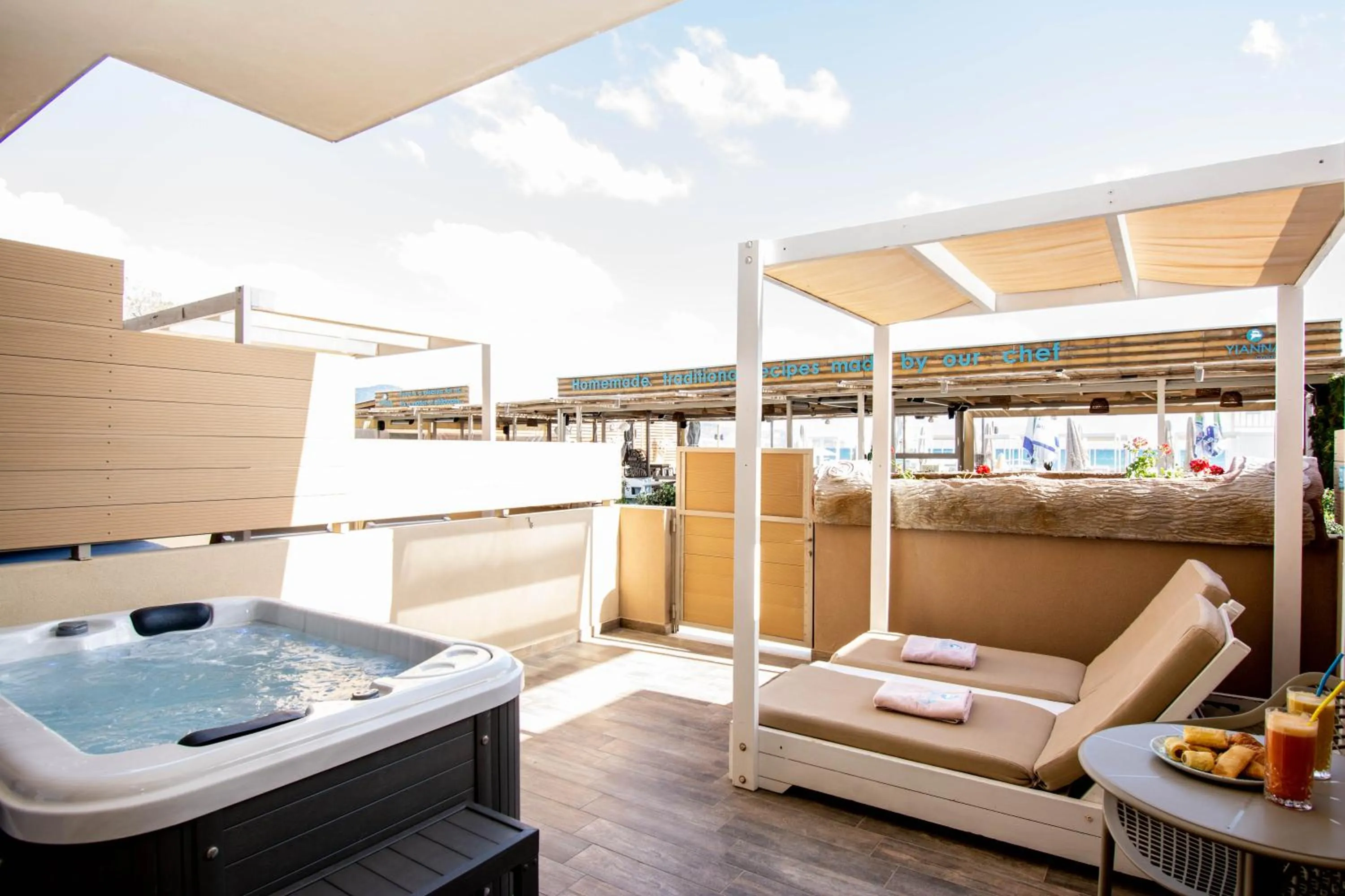 Hot Tub in Yianna Caravel Suites "by Checkin" adults only