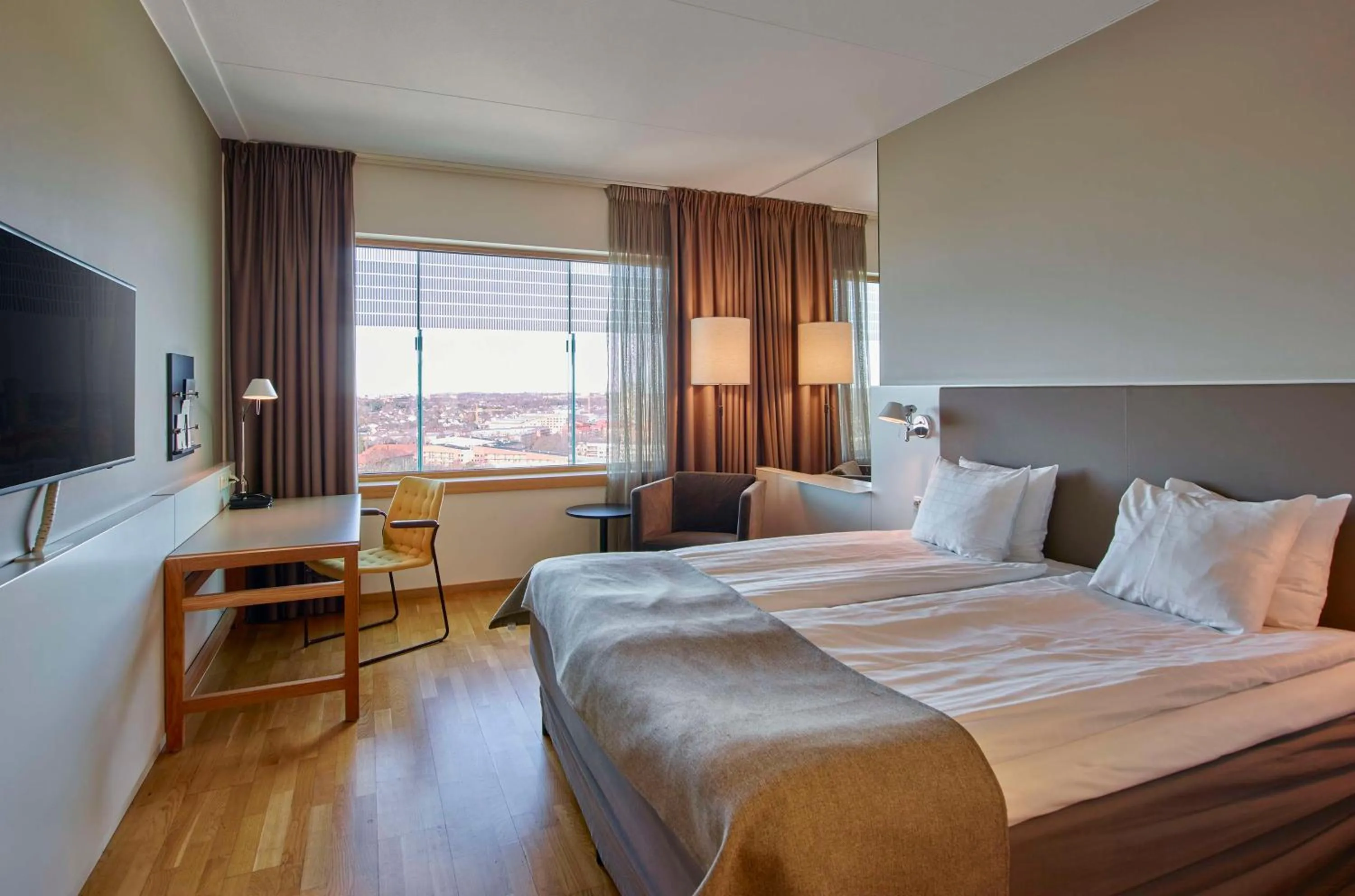 Bedroom, Bed in Scandic Talk