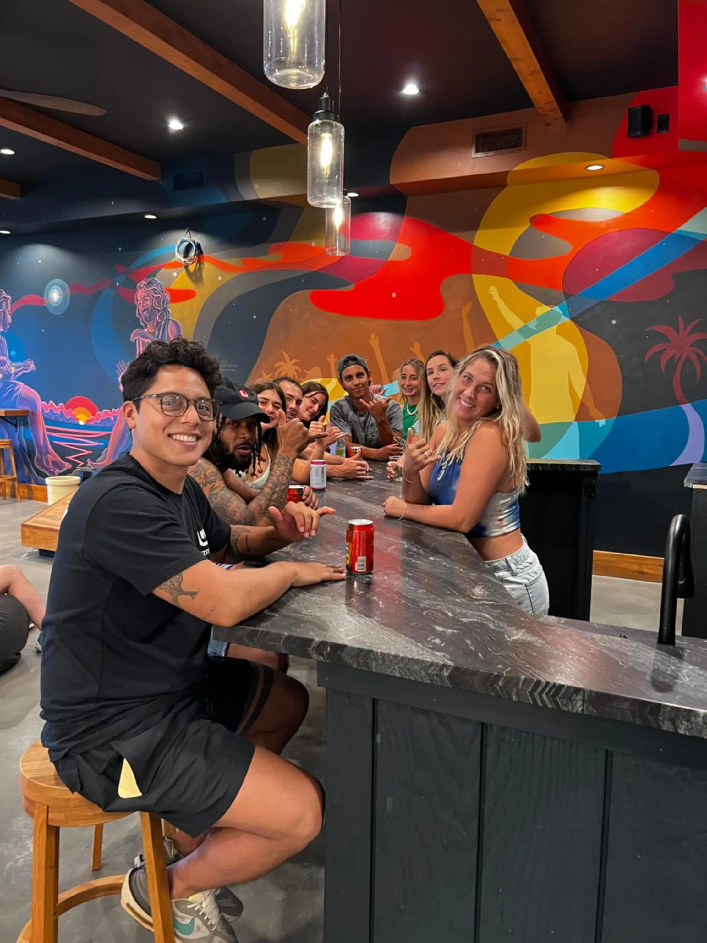 Communal lounge/ TV room in Howzit Hostels