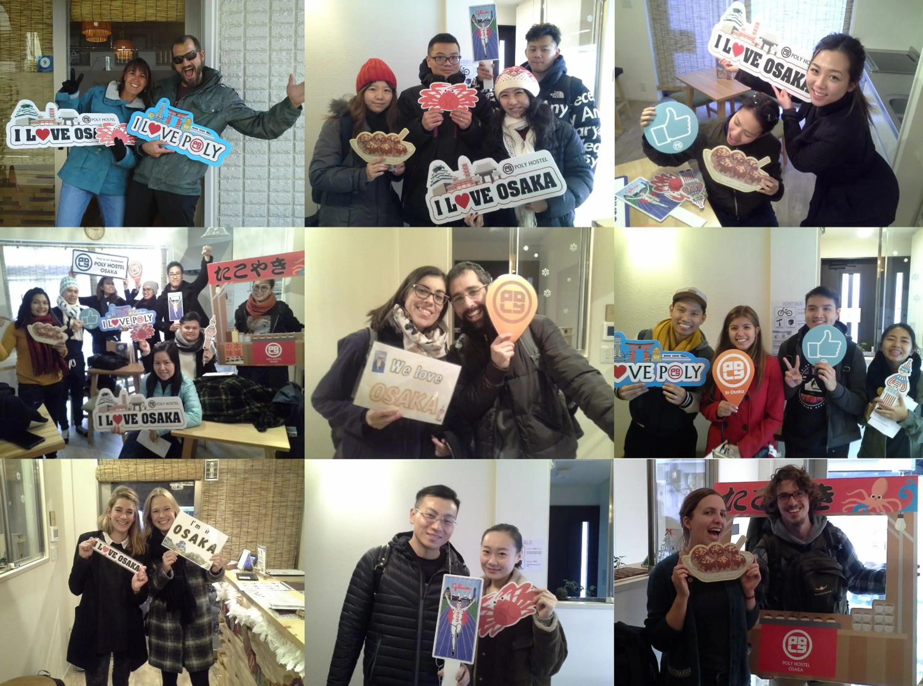 People in Poly Hostel Osaka