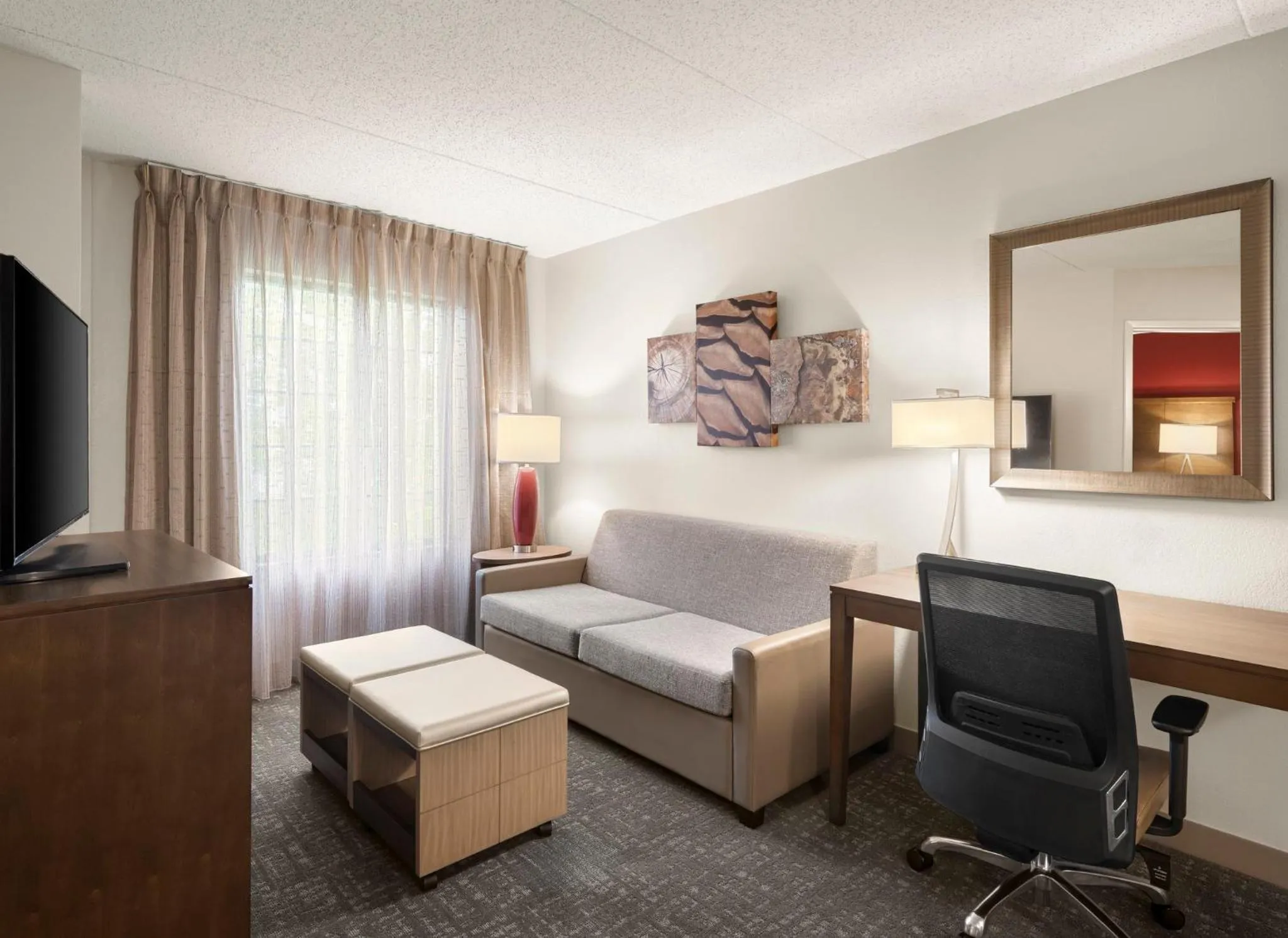 Photo of the whole room, Bed in Staybridge Suites Indianapolis-Airport by IHG