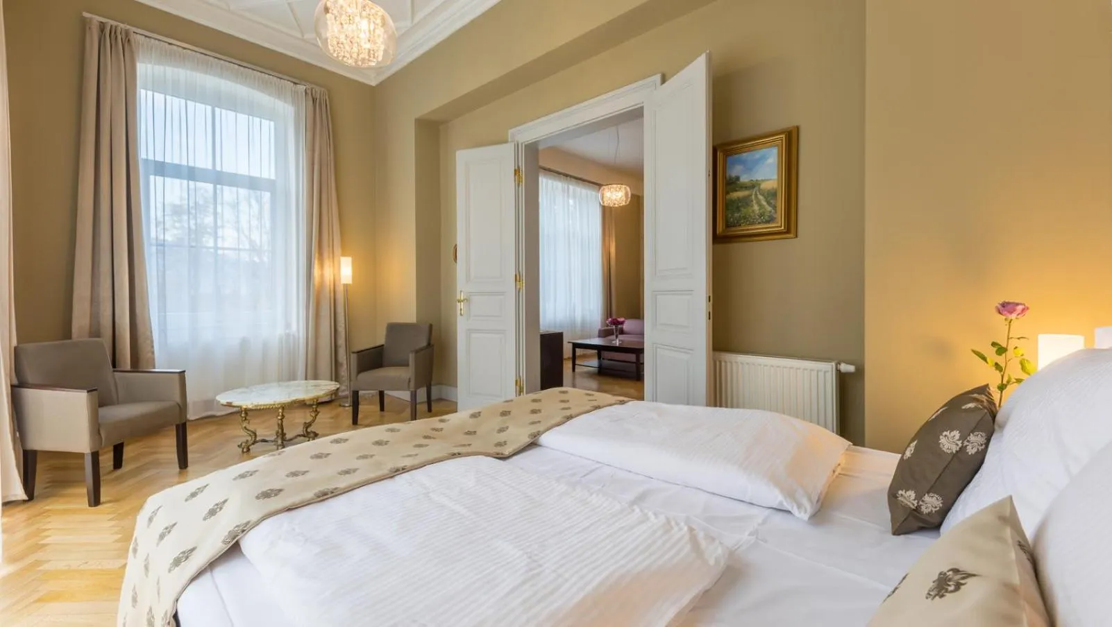 Bed in Wellness & Spa hotel Villa Regenhart