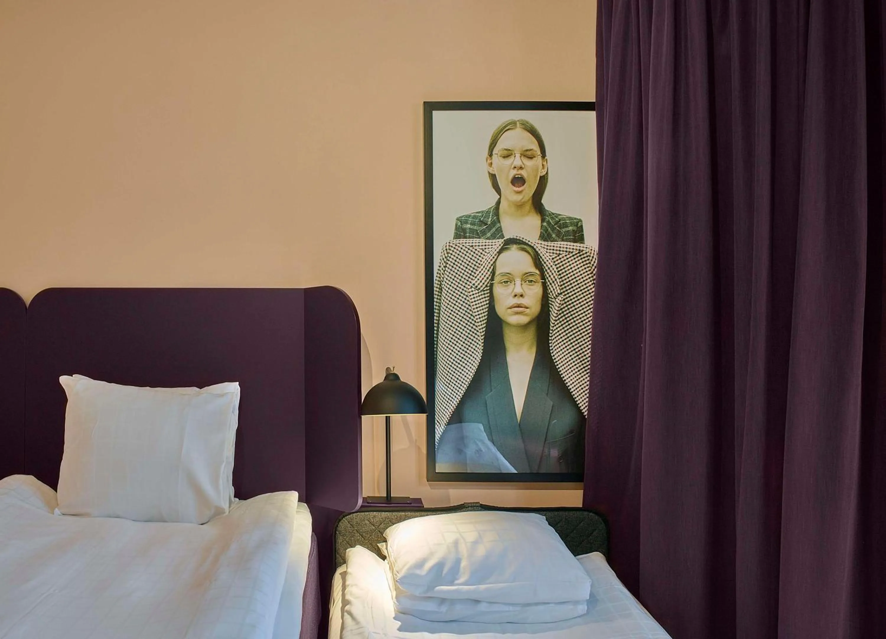 Bedroom, Bed in Scandic Klara