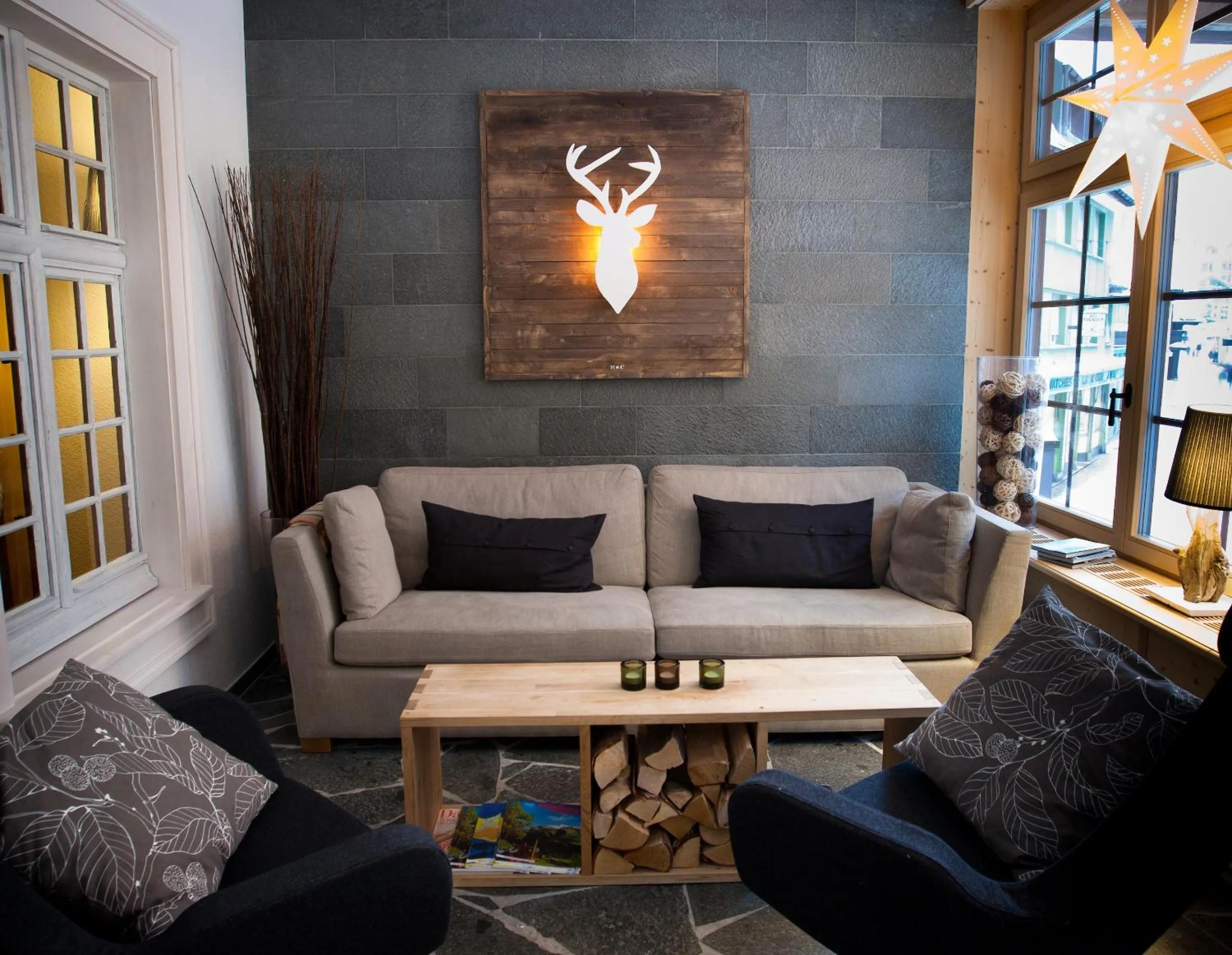 Lobby or reception in SPANNORT family home with common kitchen and self check-in