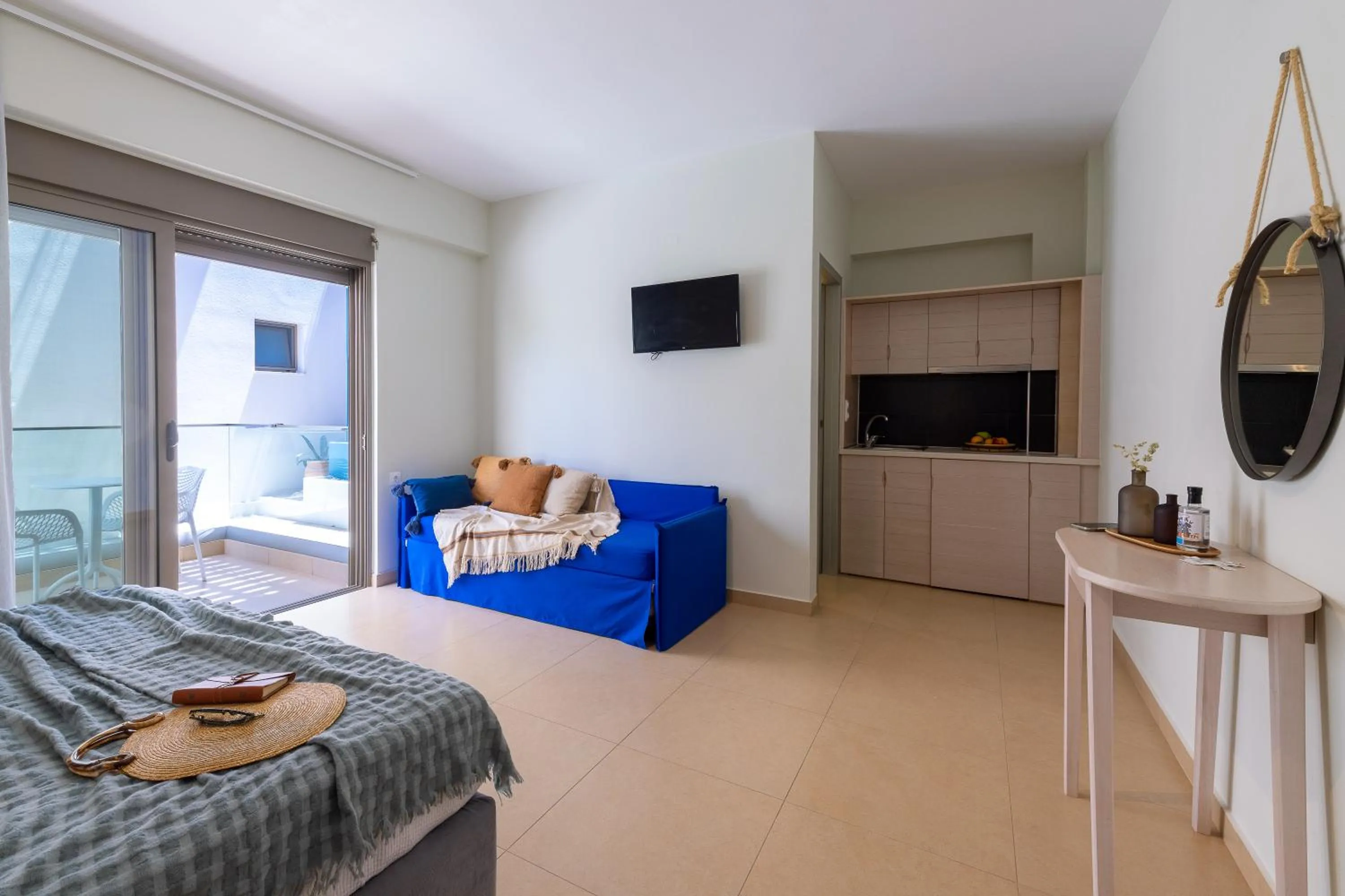 Bedroom, Bed in Blue Horizon