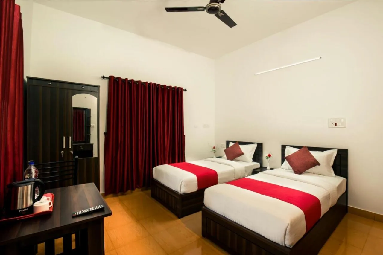 Bed in Wayanad Three Roots Holiday Home Resort