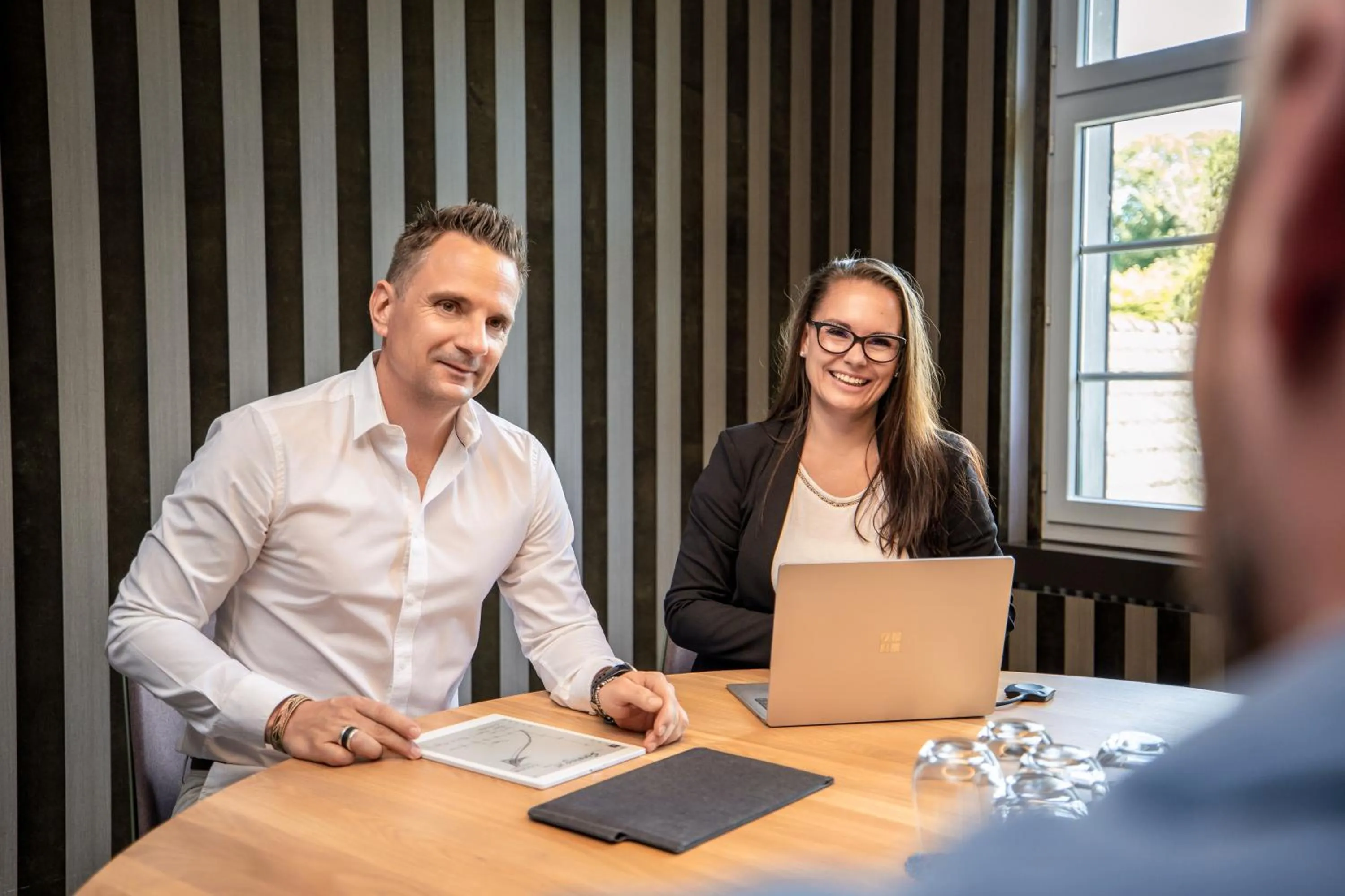 People in b-smart hotel Widnau