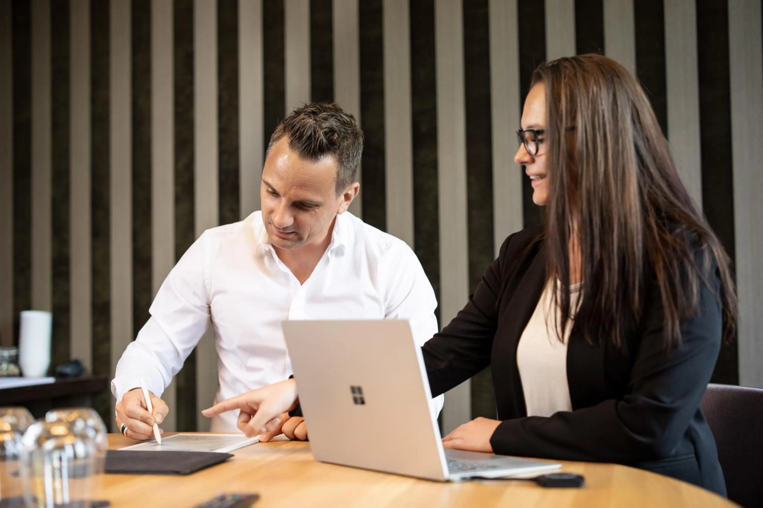 People in b-smart hotel Widnau