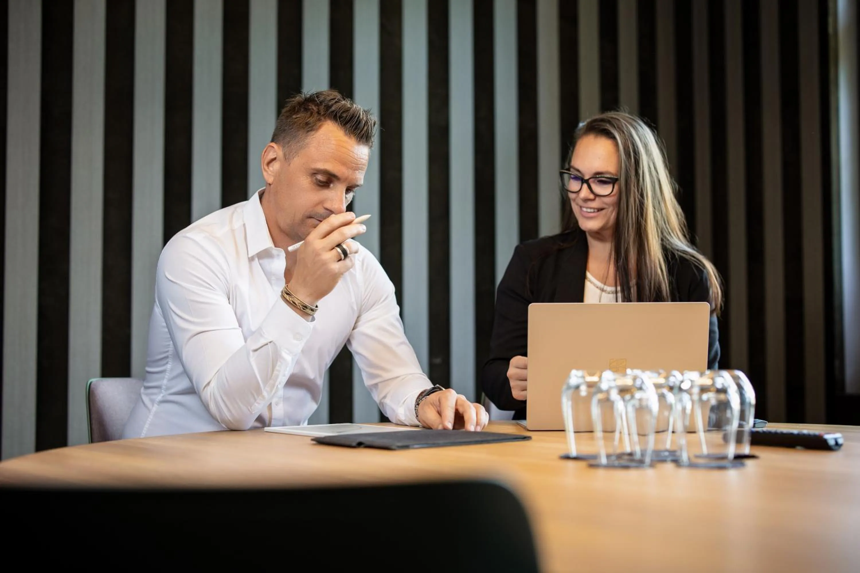 People in b-smart hotel Widnau