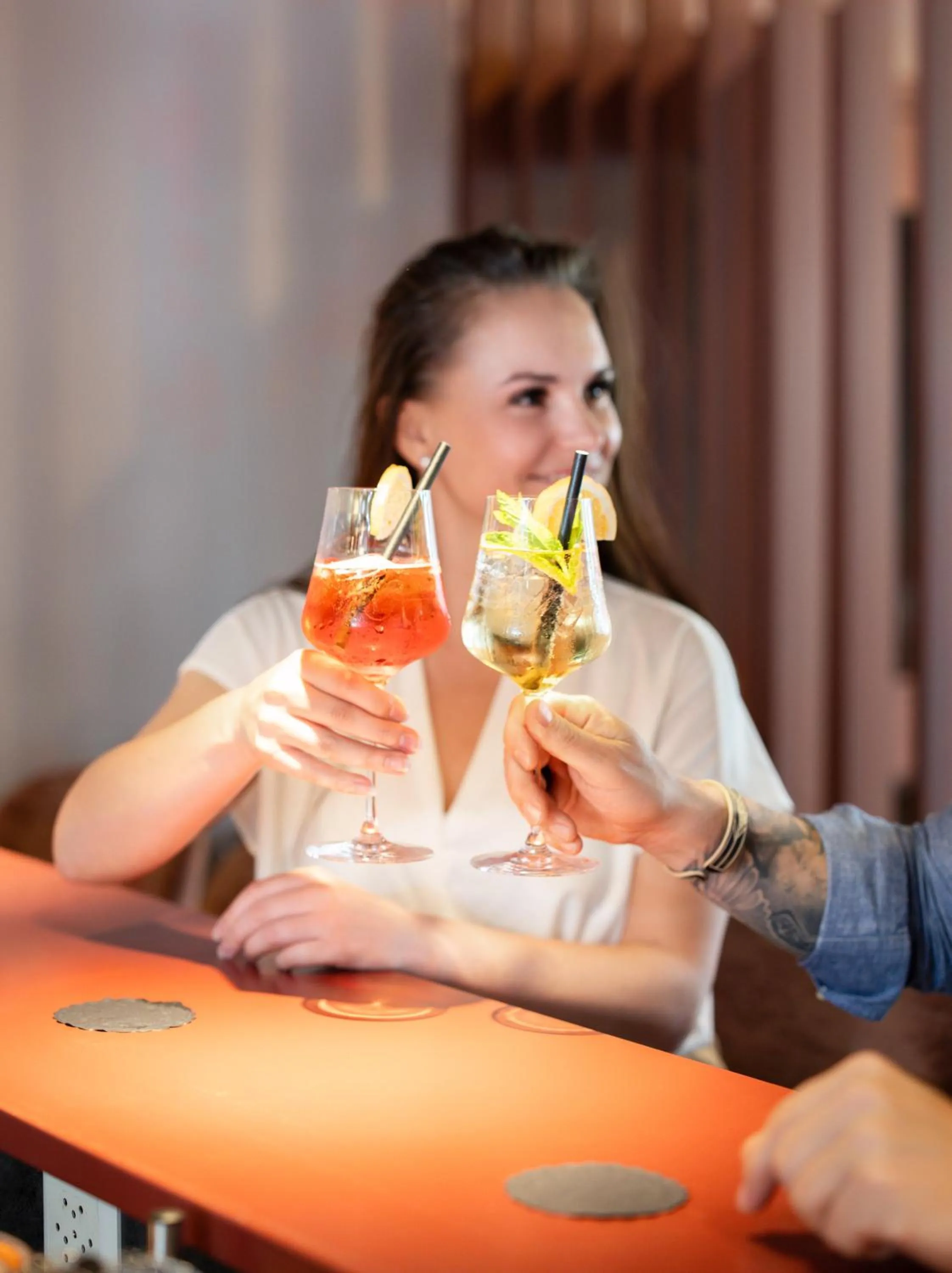 People in b-smart hotel Widnau