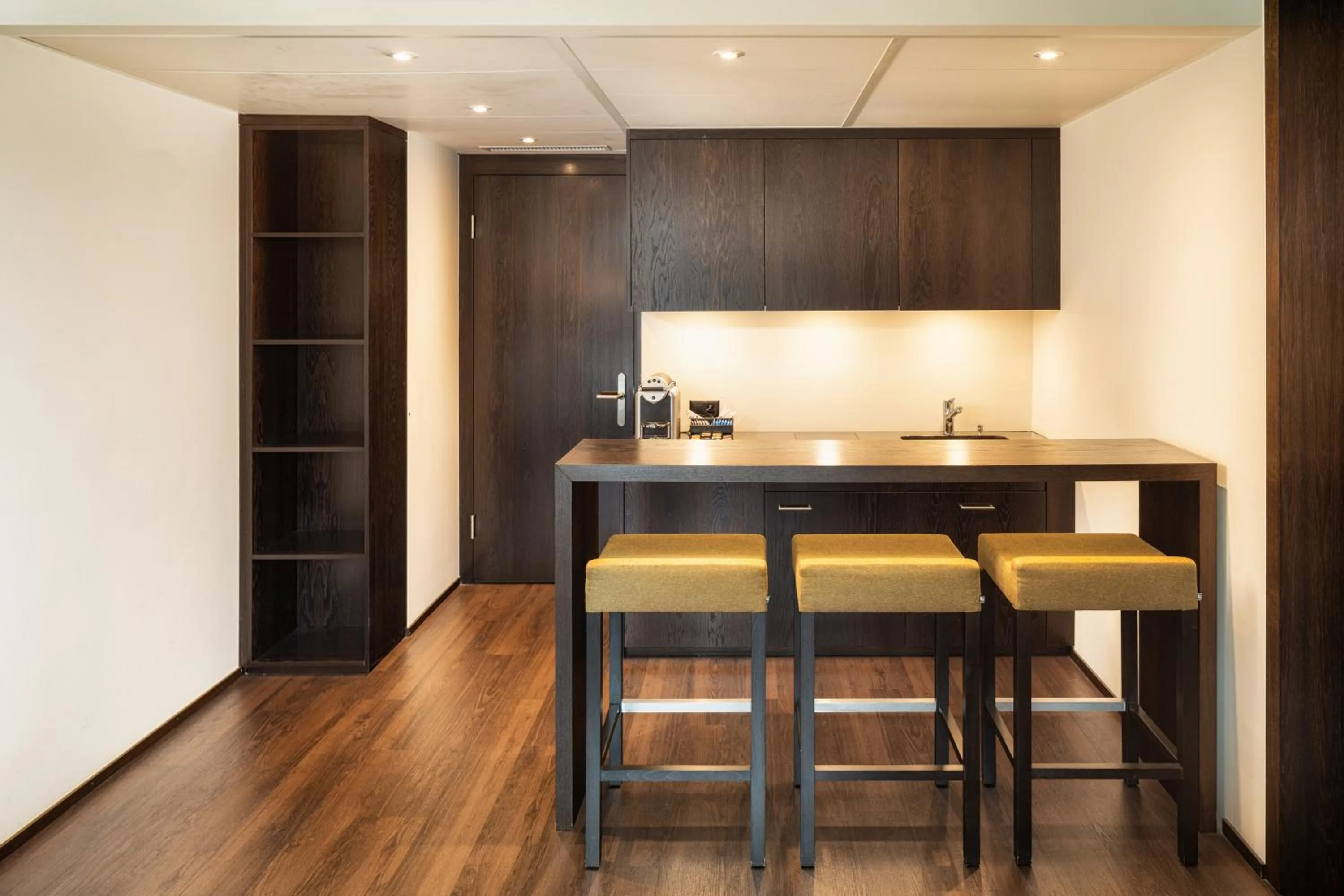 Kitchen or kitchenette in b-smart hotel Widnau