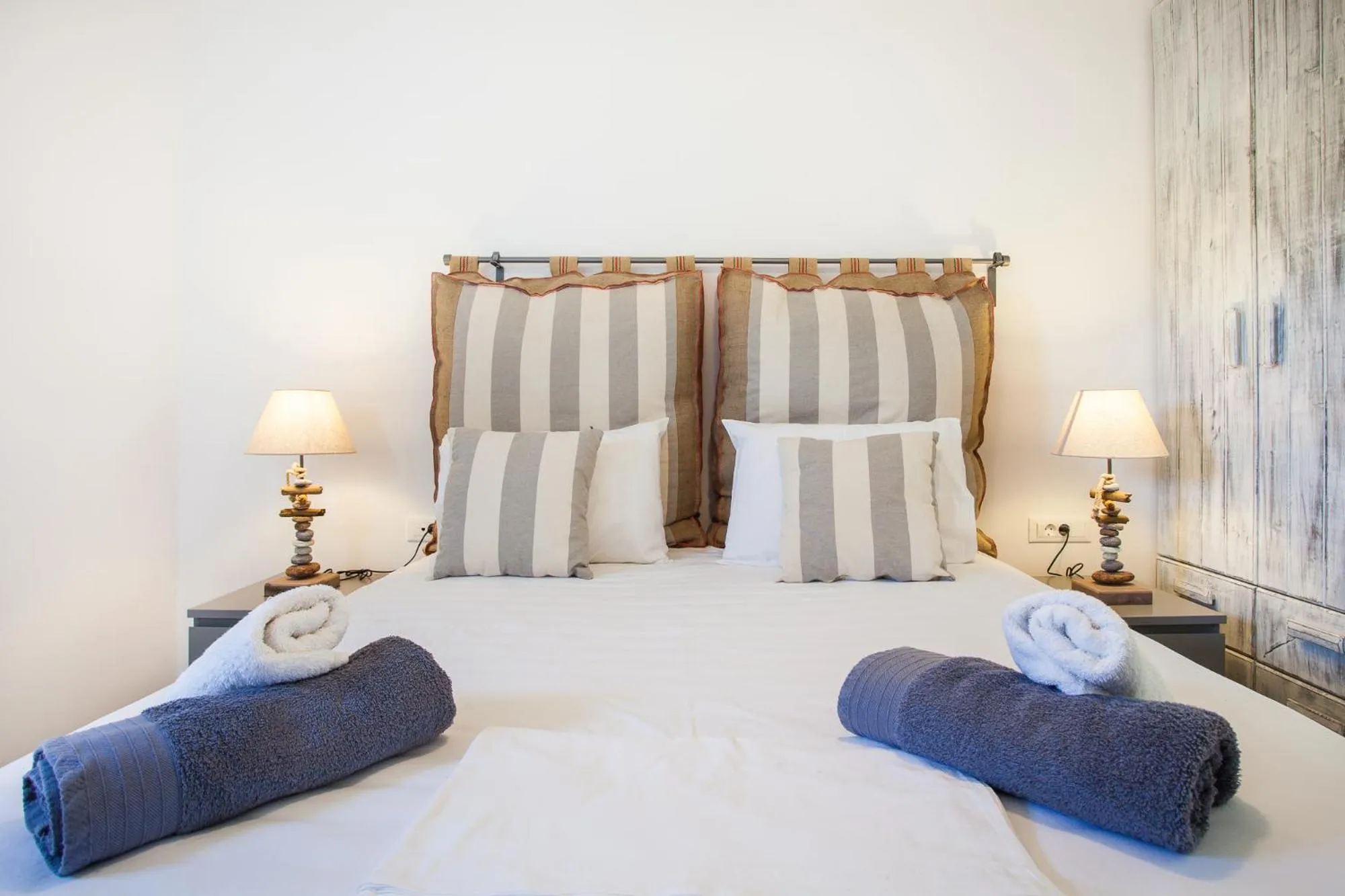 Bed in Olive Mykonos Villas