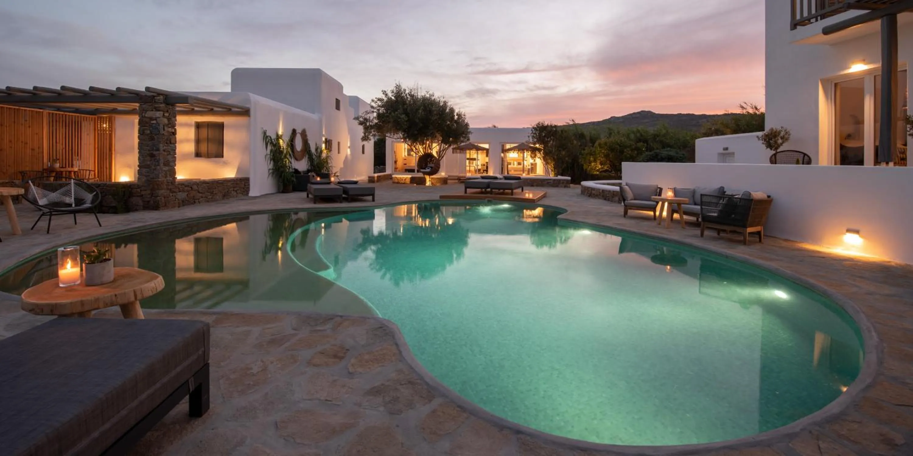 Swimming pool in Olive Mykonos Villas