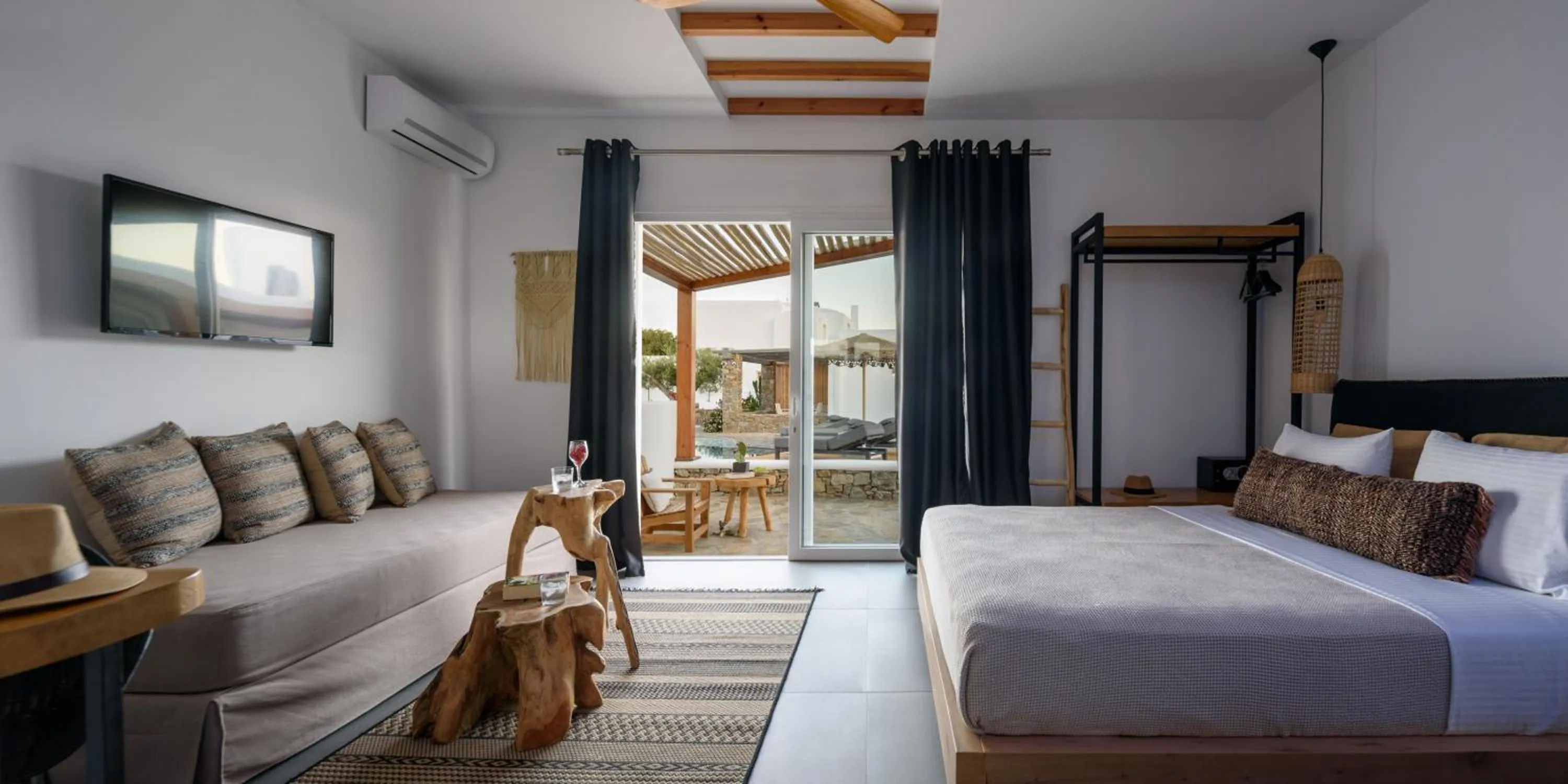 Bedroom, Bed in Olive Mykonos Villas