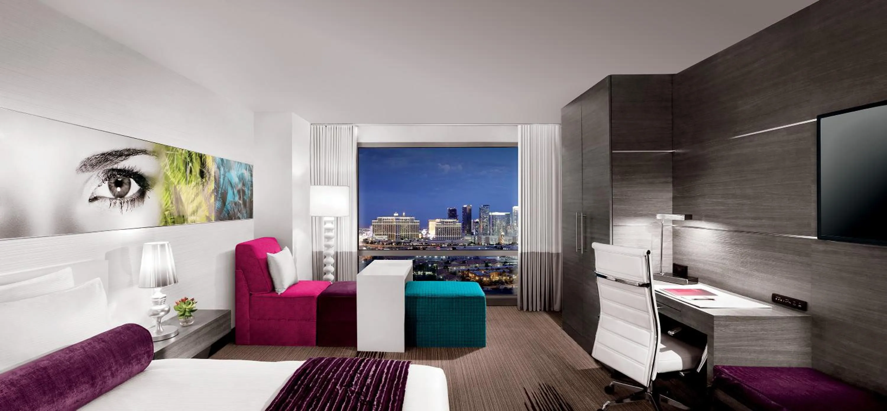 City view, Bed in Palms Casino Resort