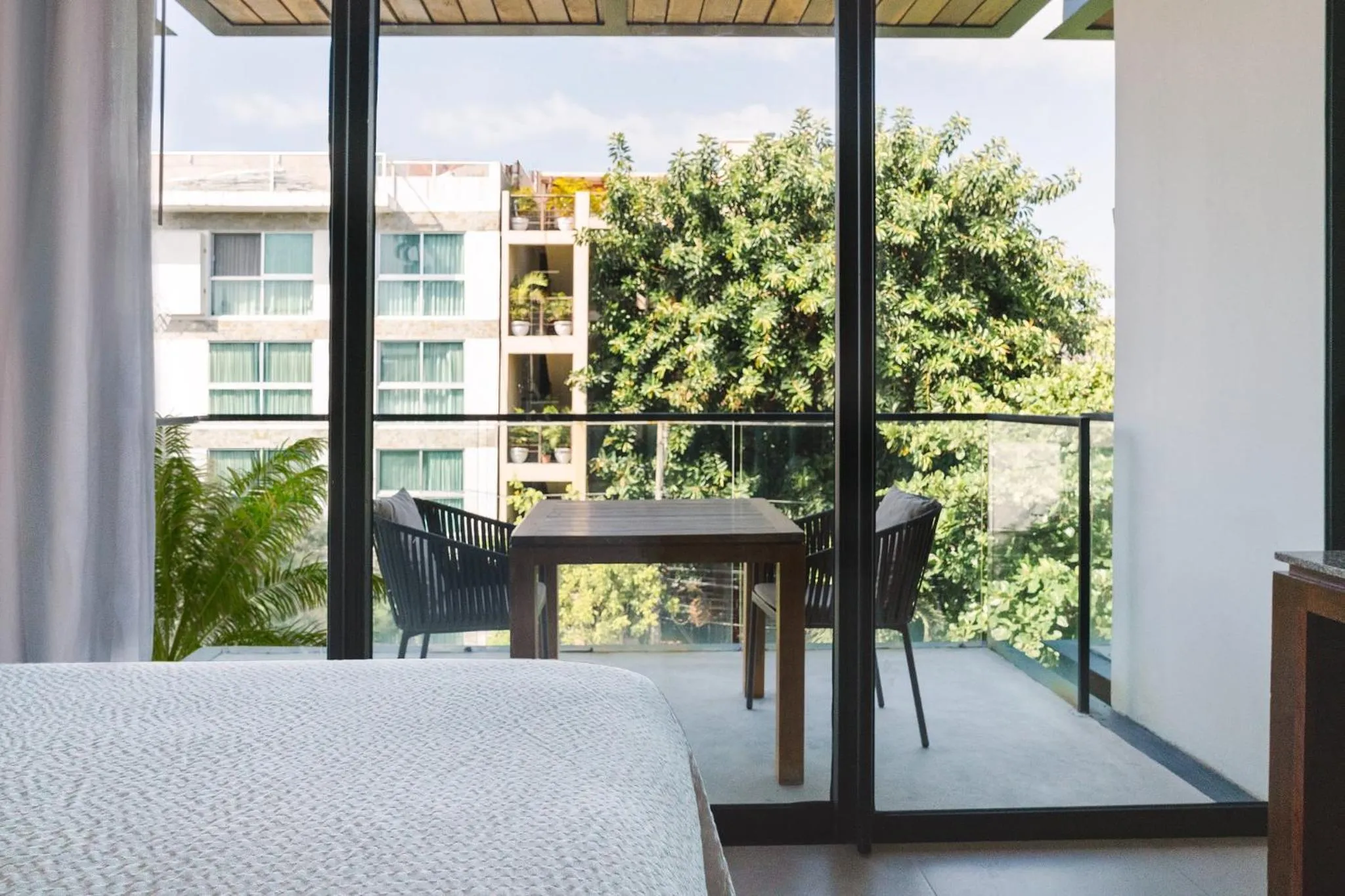 View (from property/room), Bed in Fiesta Inn Playa del Carmen