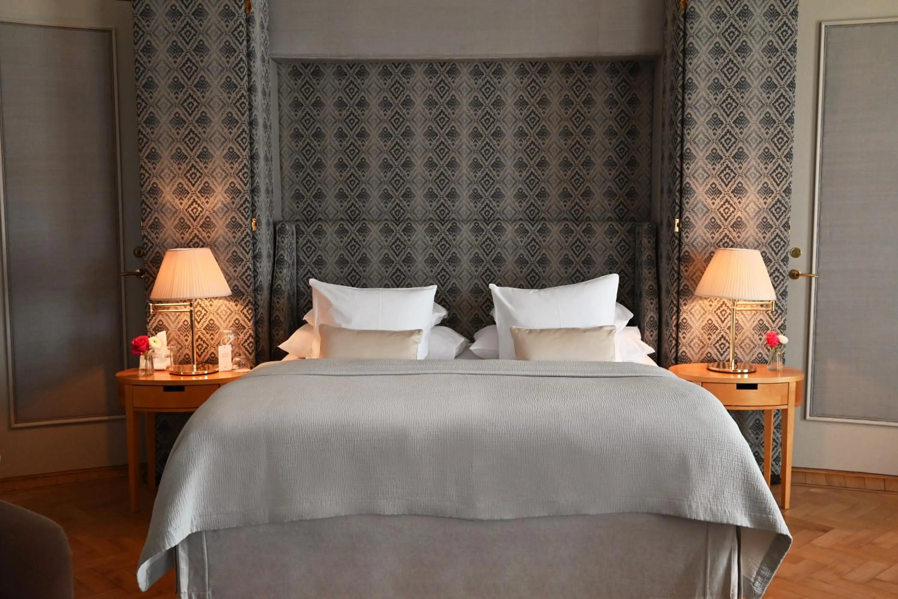 Bed in Hotel Diplomat Stockholm