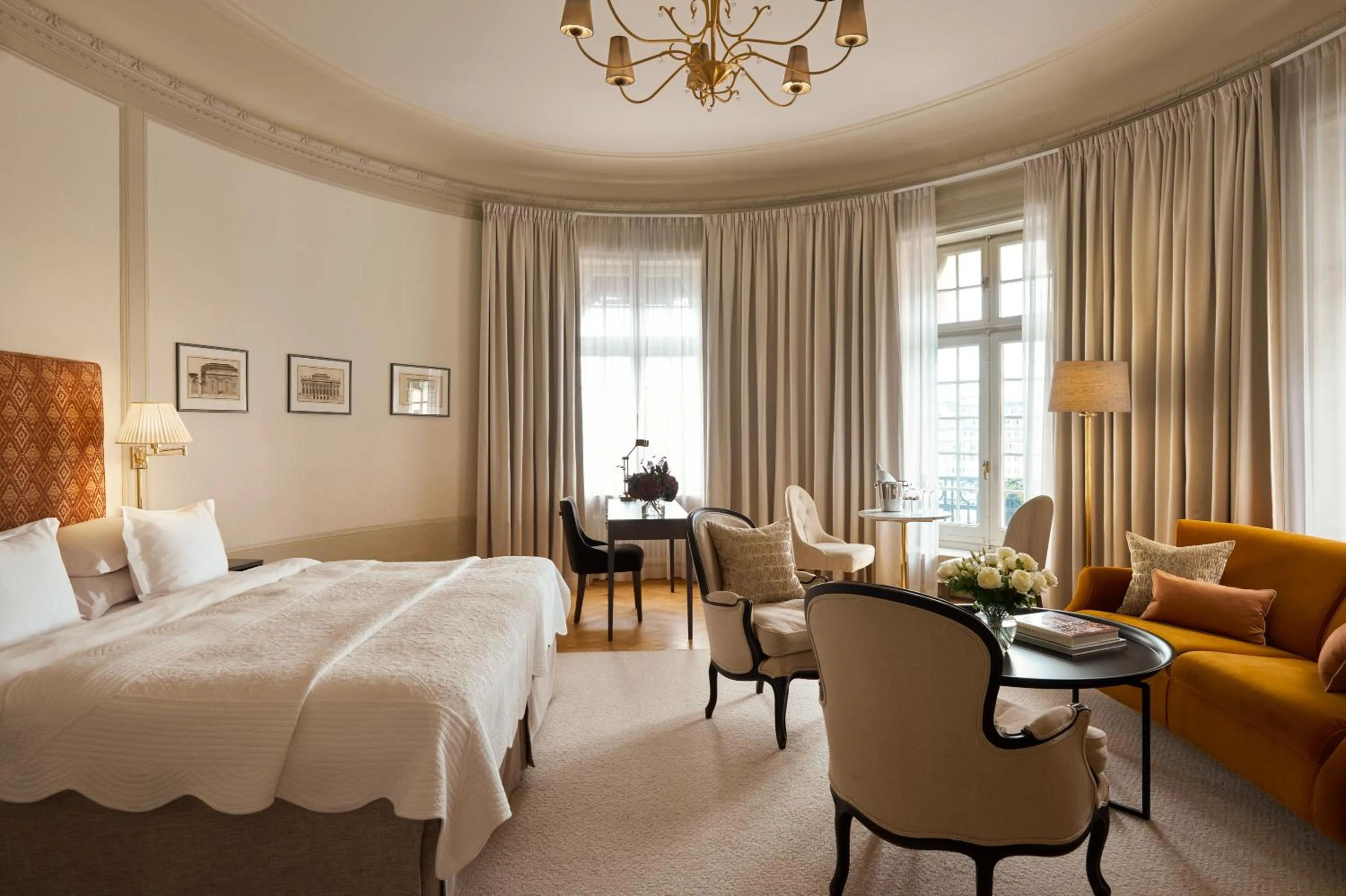 Bed in Hotel Diplomat Stockholm