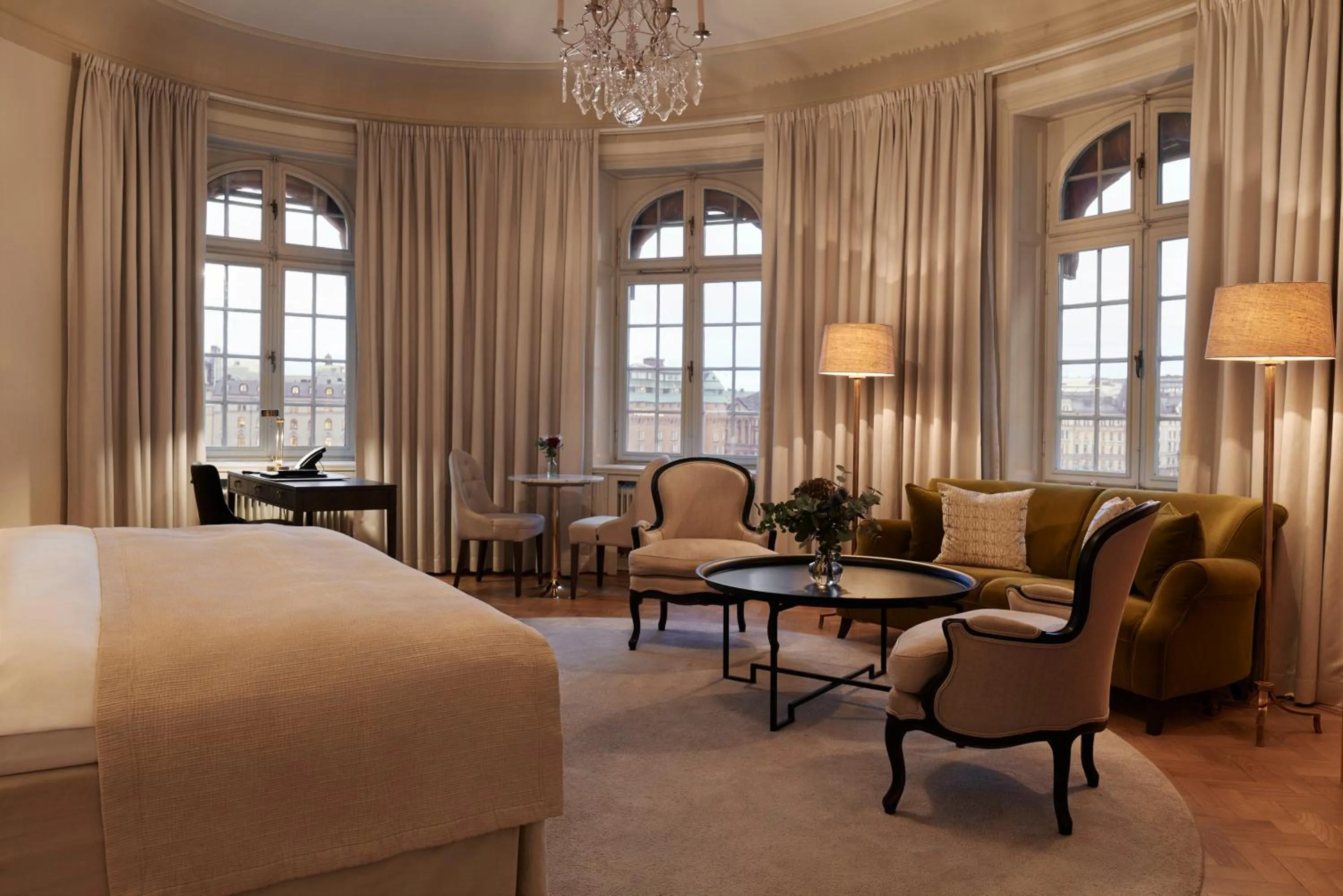 Bed in Hotel Diplomat Stockholm