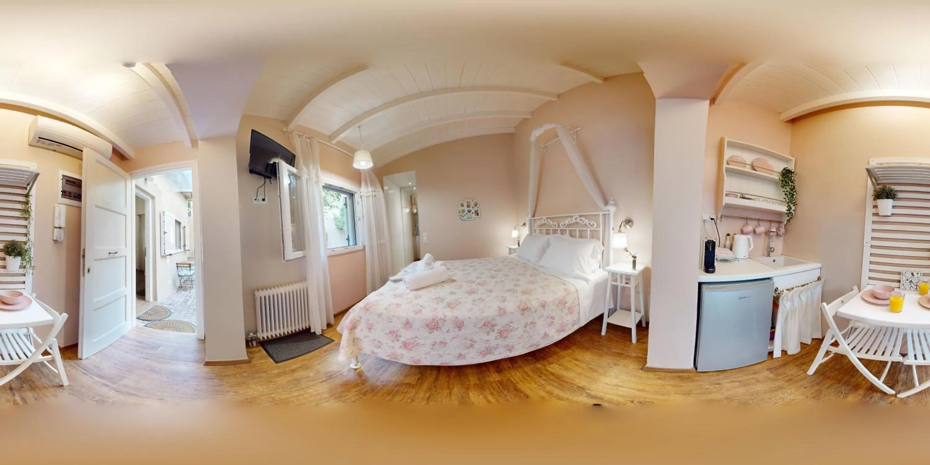 Property building, Bed in The Koukaki Residence